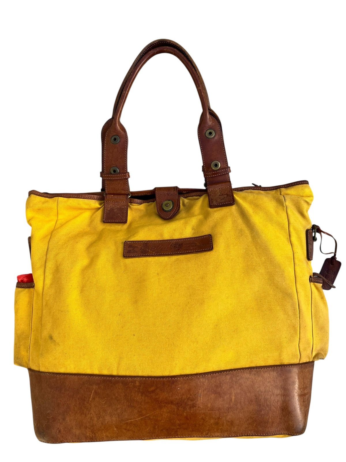 Felisi Distressed Stains Patina Leather Tote Bag Felisi Size ONE SIZE - 1 Thumbnail