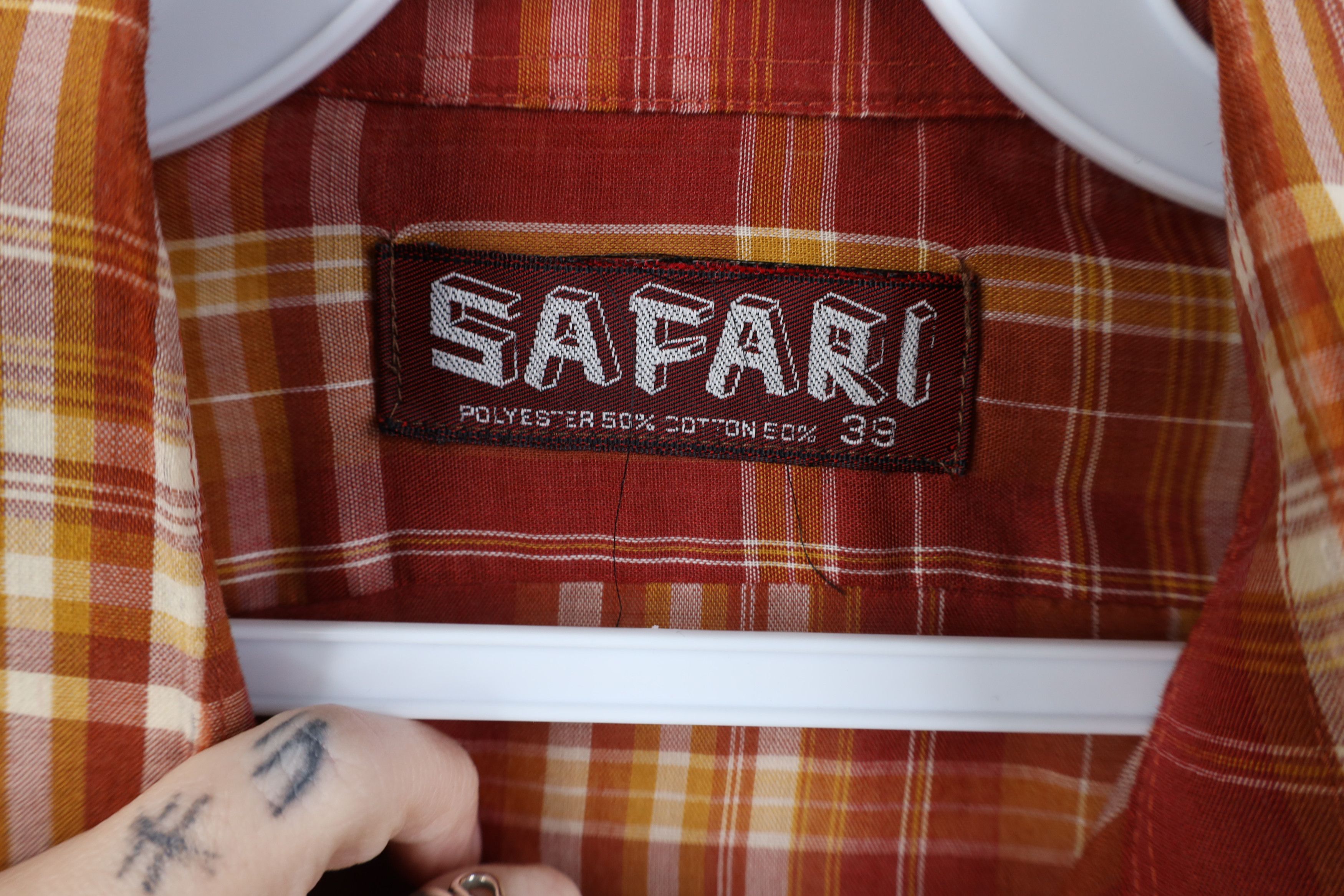 Vintage Vintage 70s Streetwear Bush Collared Button Shirt Plaid Size US L / EU 52-54 / 3 - 7 Thumbnail