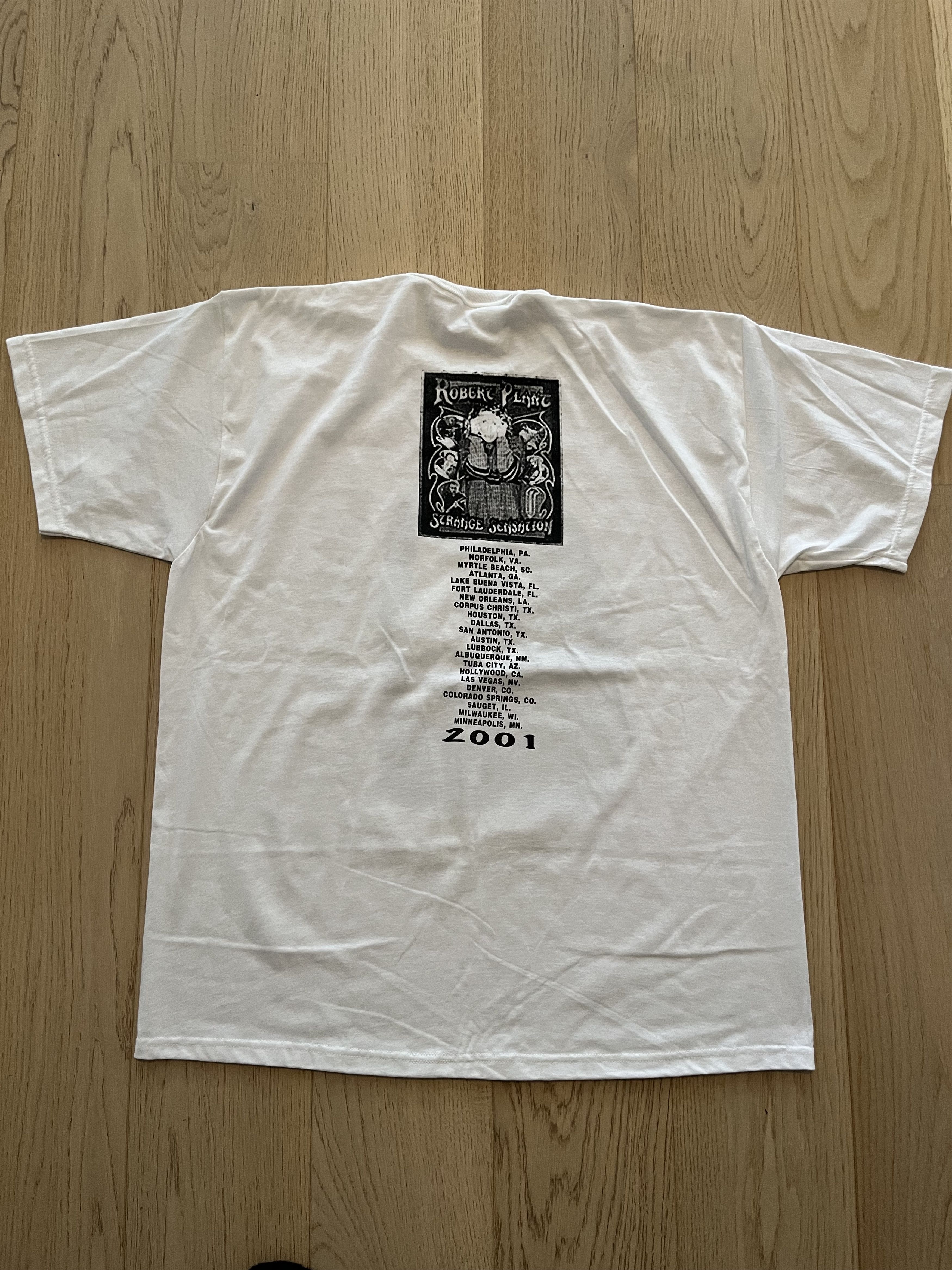 Jerzees Robert Plant Strange Sensation Tour 01' Tee Size US XL / EU 56 / 4 - 2 Thumbnail