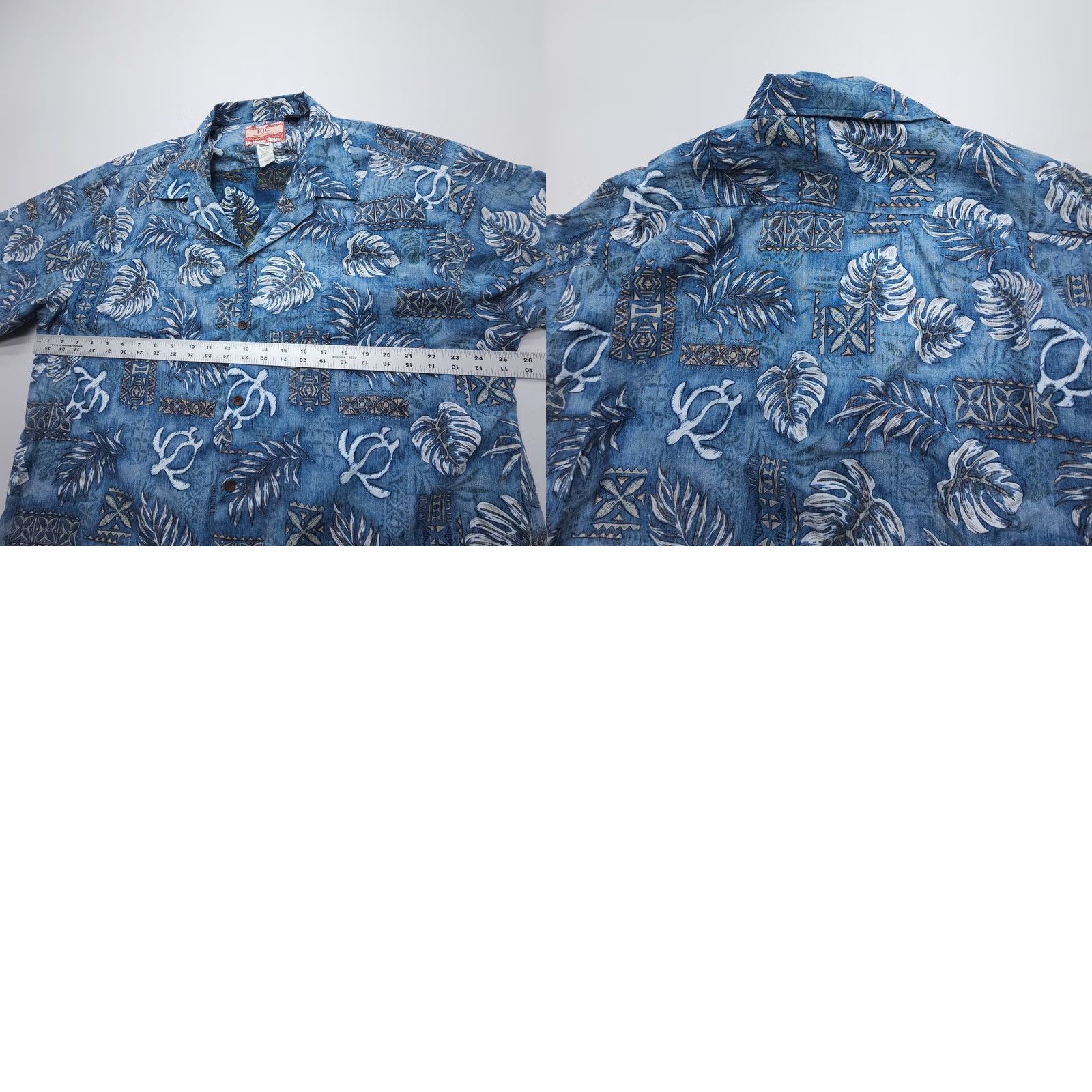 Vintage VINTAGE RJC Hawaiian Shirt Mens 3X Tropical Sea Turtle Print Blue Made USA Travel Size US XXL / EU 58 / 5 - 8 Thumbnail