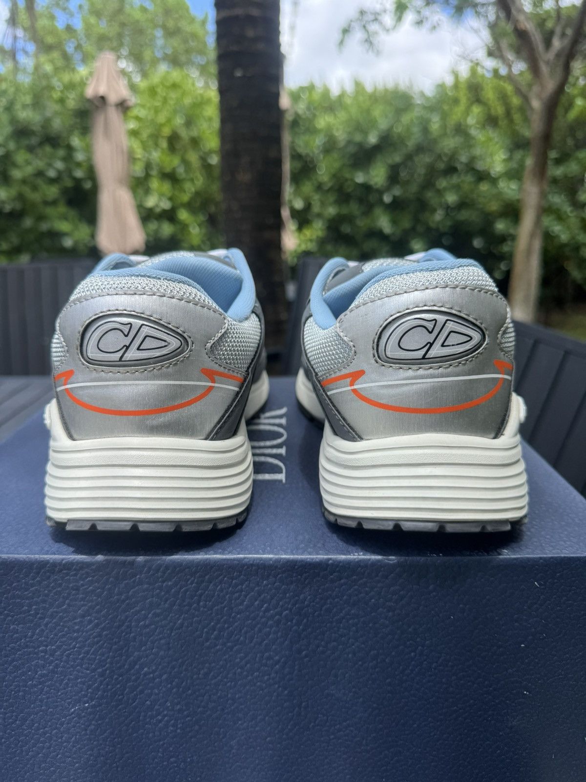 Dior DIOR B30 Sneaker Grey Blue Orange Size US 7 / EU 40 - 5 Thumbnail