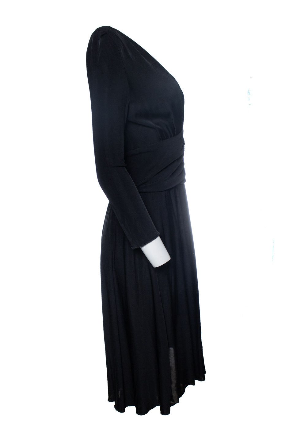 Dolce & Gabbana Dolce & Gabbana, black v neck dress Size M / US 6-8 / IT 42-44 - 2 Thumbnail