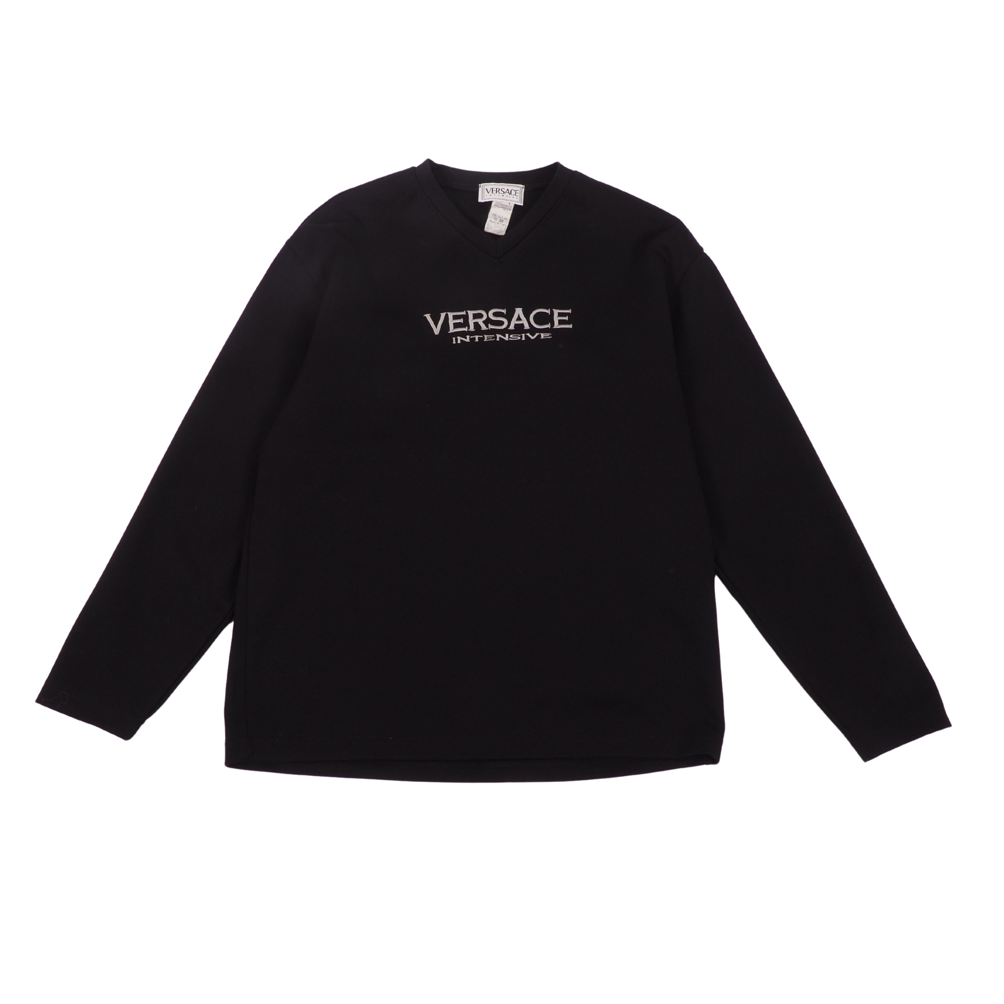 Versace Versace Intensive Vintage Black Long Sleeve Polyamide Top Size US L / EU 52-54 / 3 - 2 Thumbnail