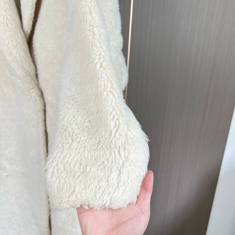 Max Mara Max Mara White Teddy Coat Jacket Size S / US 4 / IT 40 - 4 Thumbnail