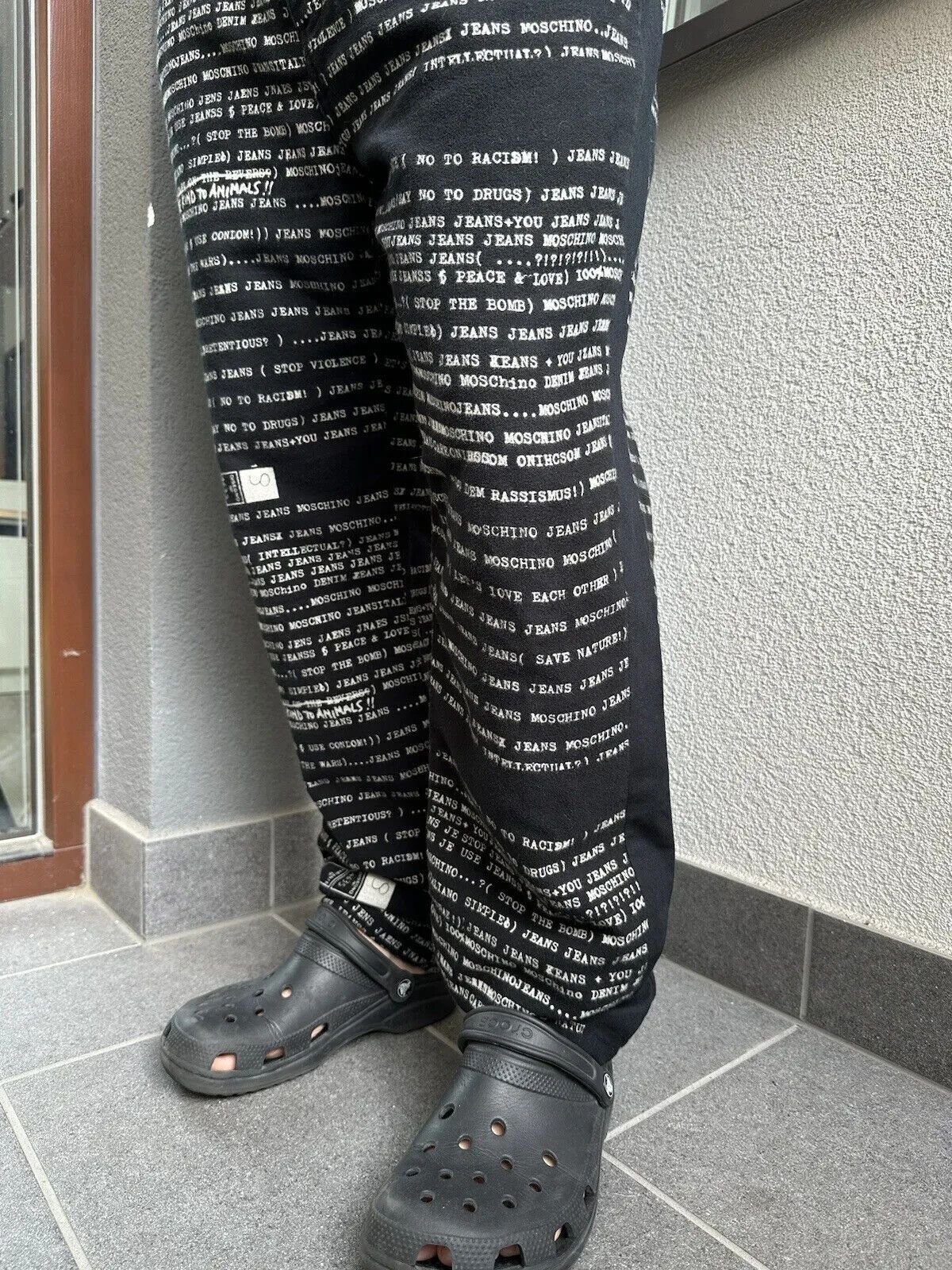 Moschino Vintage 90s Moschino Jeans Print Letters Overprint Pants Size US 32 / EU 48 - 3 Thumbnail