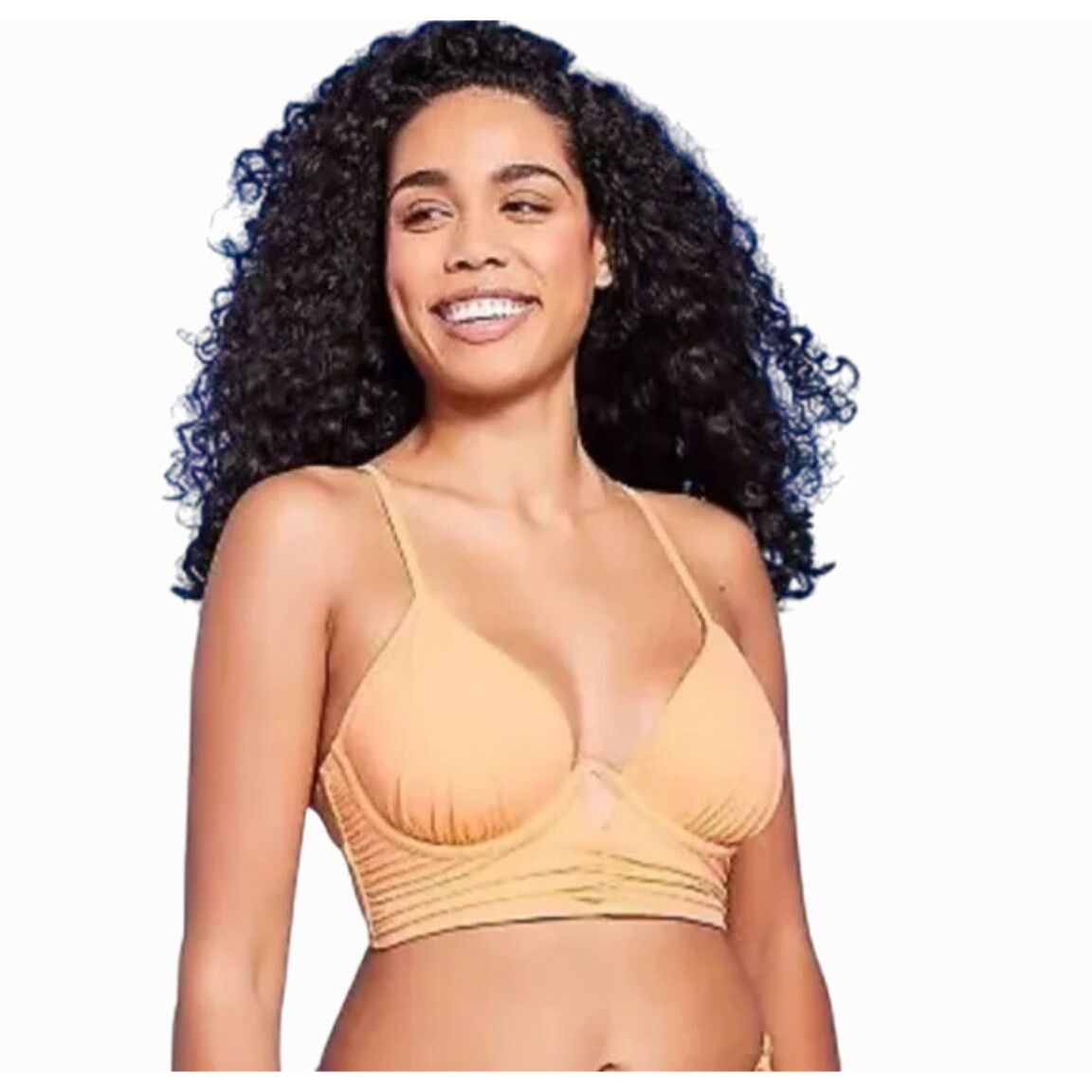 Other Shade & Shore - Women's Bikini Top Shirred Keyhole Underwire Size ONE SIZE - 1 Thumbnail
