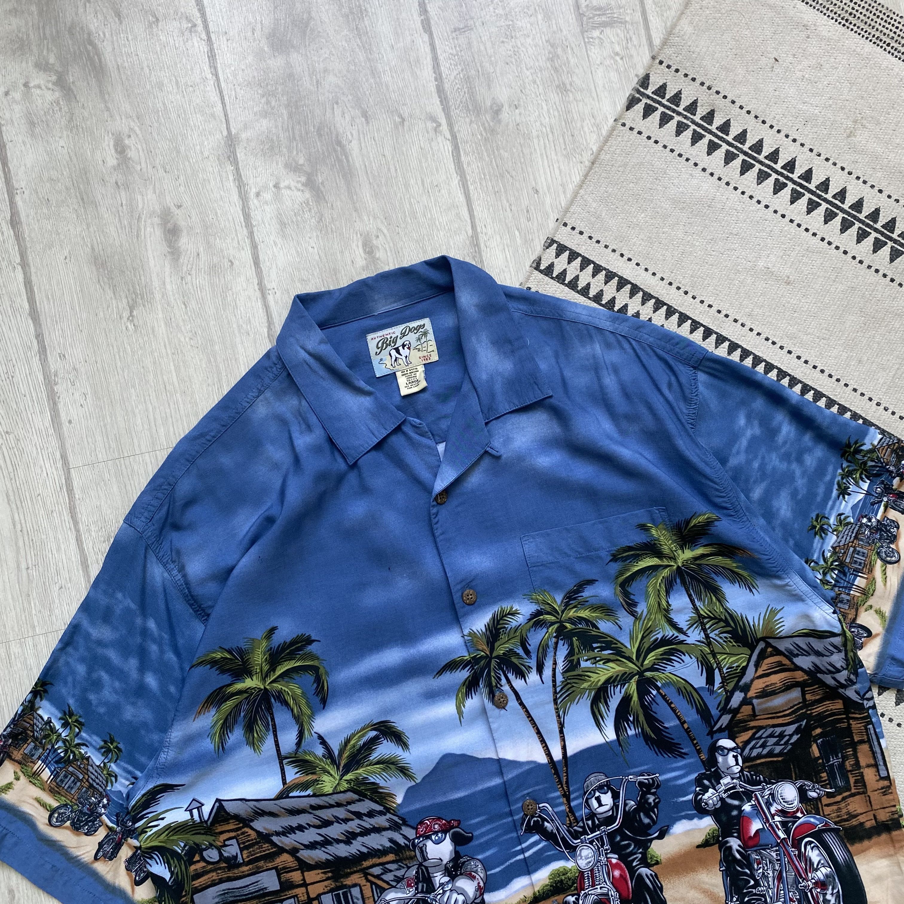 Harley Davidson 🏝️ Vintage Big Dog Biker Hawaiian Shirt Y2K Harley Davidson Size US L / EU 52-54 / 3 - 2 Thumbnail