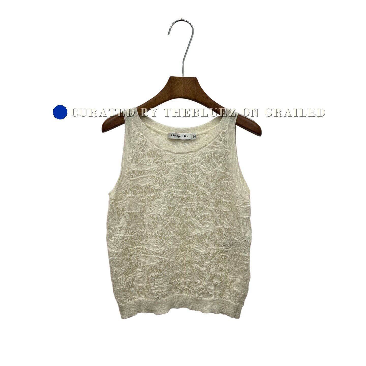 Dior Dior Cream Lace Tank Top Size S / US 4 / IT 40 - 1 Thumbnail