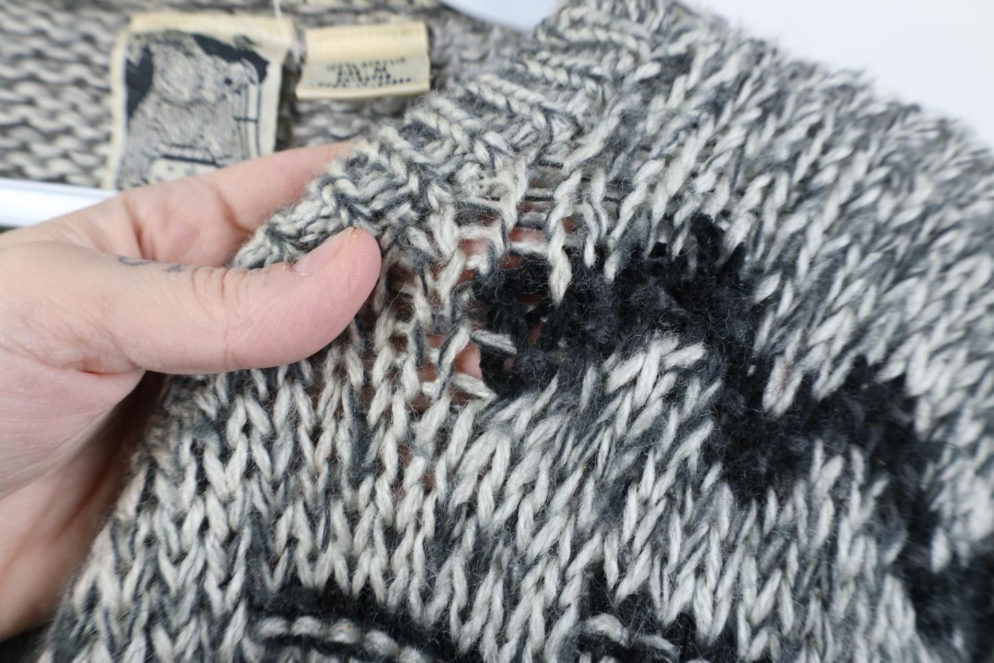 Vintage Vintage 90s Streetwear Geometric Chunky Knit Sweater Size US M / EU 48-50 / 2 - 4 Thumbnail