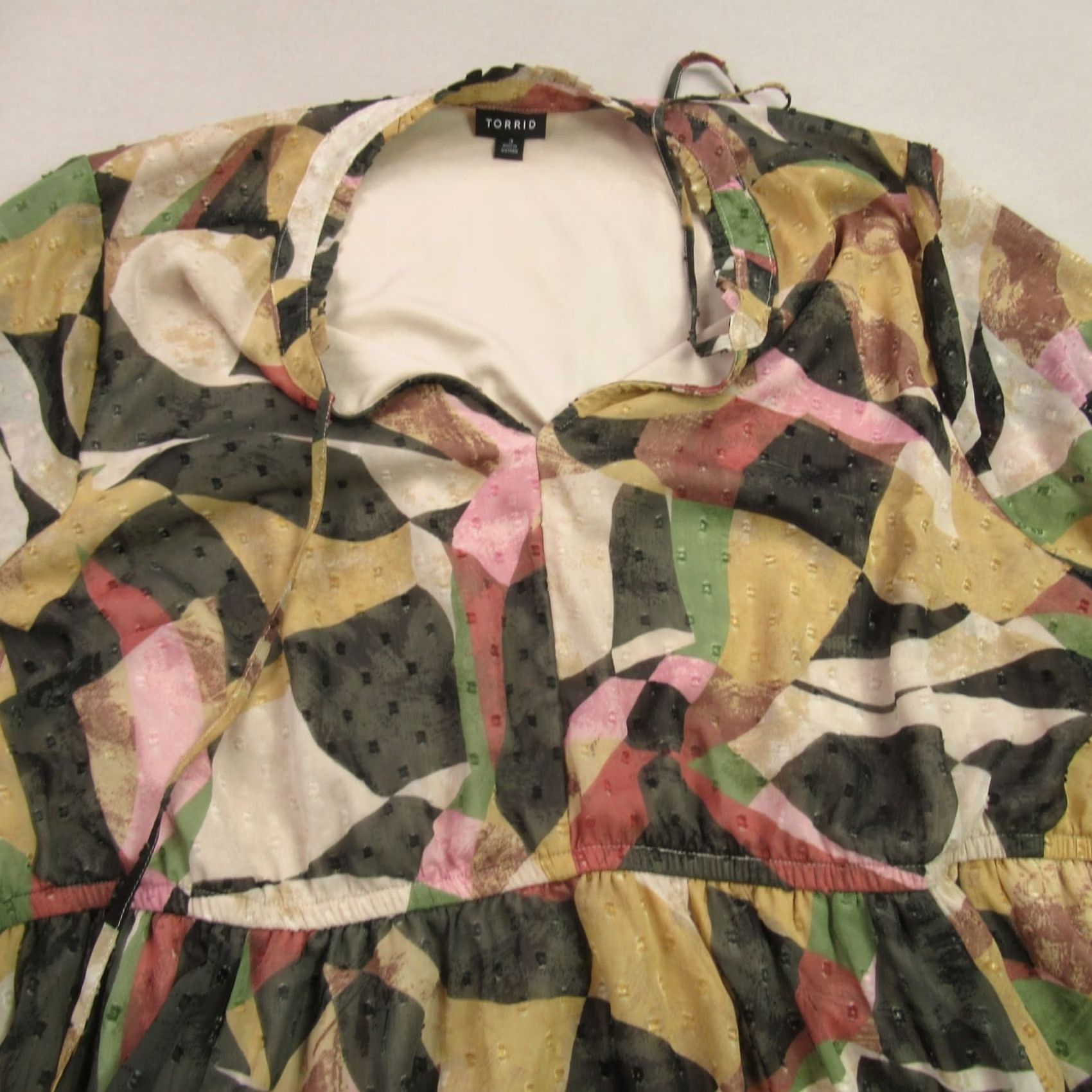 Torrid Torrid Dress Womens 3 Long Sleeve V Neck Casual Lightweight Outdoors Shirt Dress Size XS / US 0-2 / IT 36-38 - 3 Thumbnail