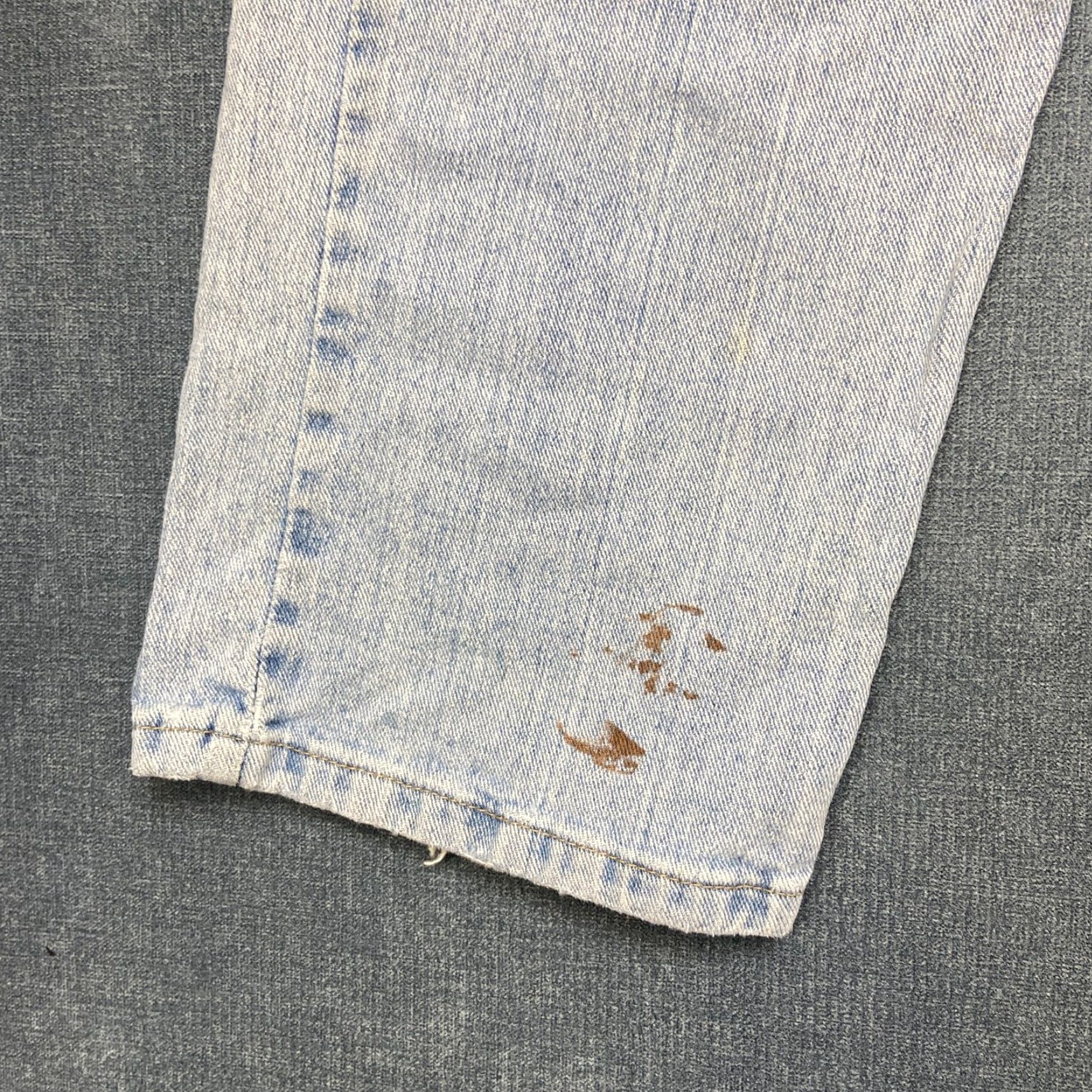 Wrangler Wrangler Jeans Mens 36x32 Blue Denim Cotton Distressed Light Wash Regular Fit Jeans Size US 36 / EU 52 - 2 Thumbnail