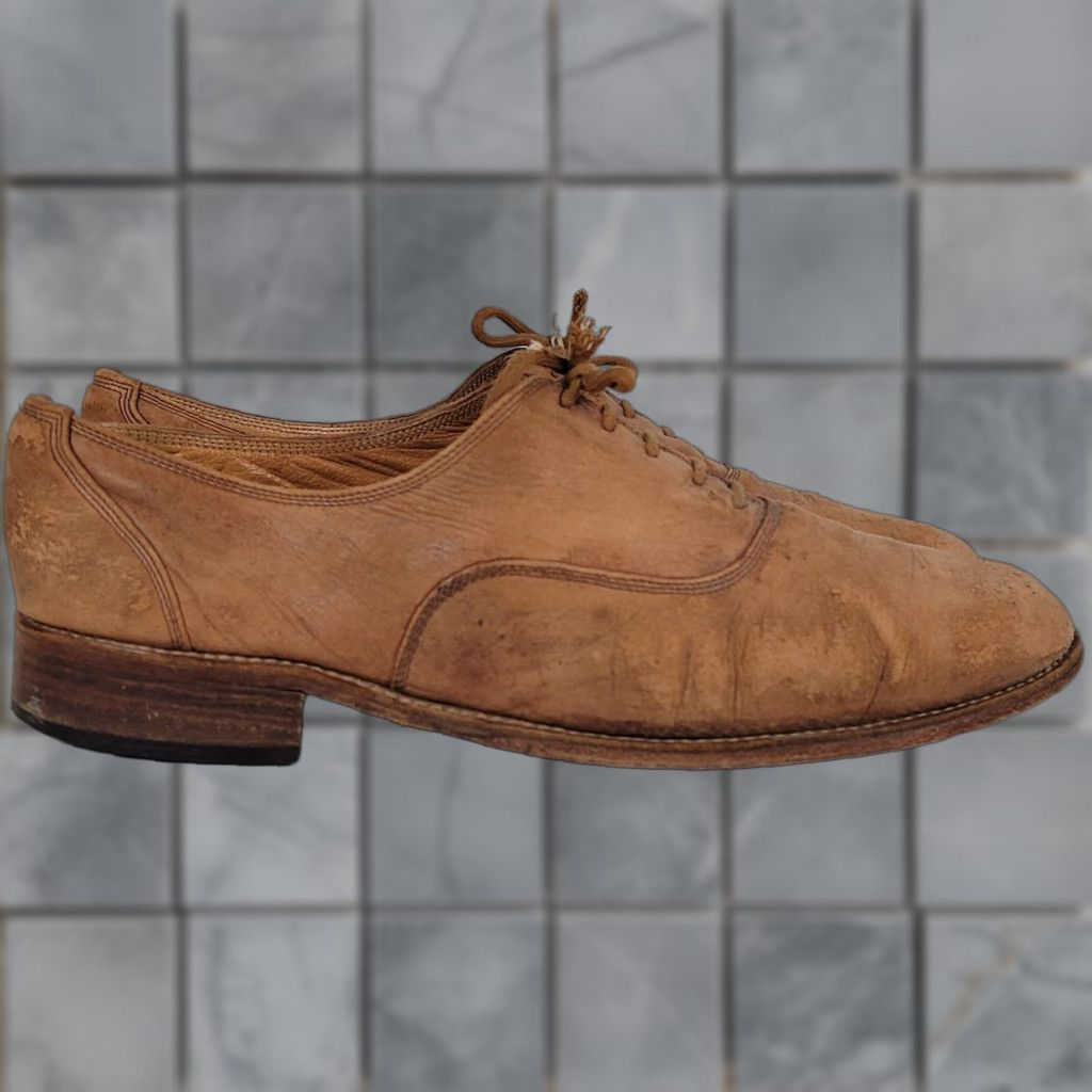 Vintage VINTAGE Wilkes Bashford Men's Dress Shoes Oxford Brown 8D Leather Upper Leather Outsole Lace Up Italy Mens Size US 8 / EU 41 - 1 Thumbnail