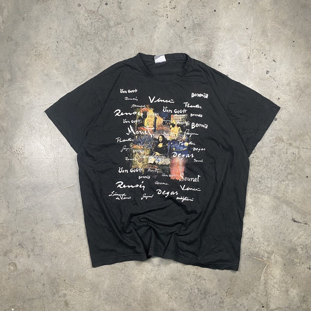 Vintage Grail 90s Euro Monalisa Iconic Artist Painter Tee Size US XXL / EU 58 / 5 - 1 Thumbnail