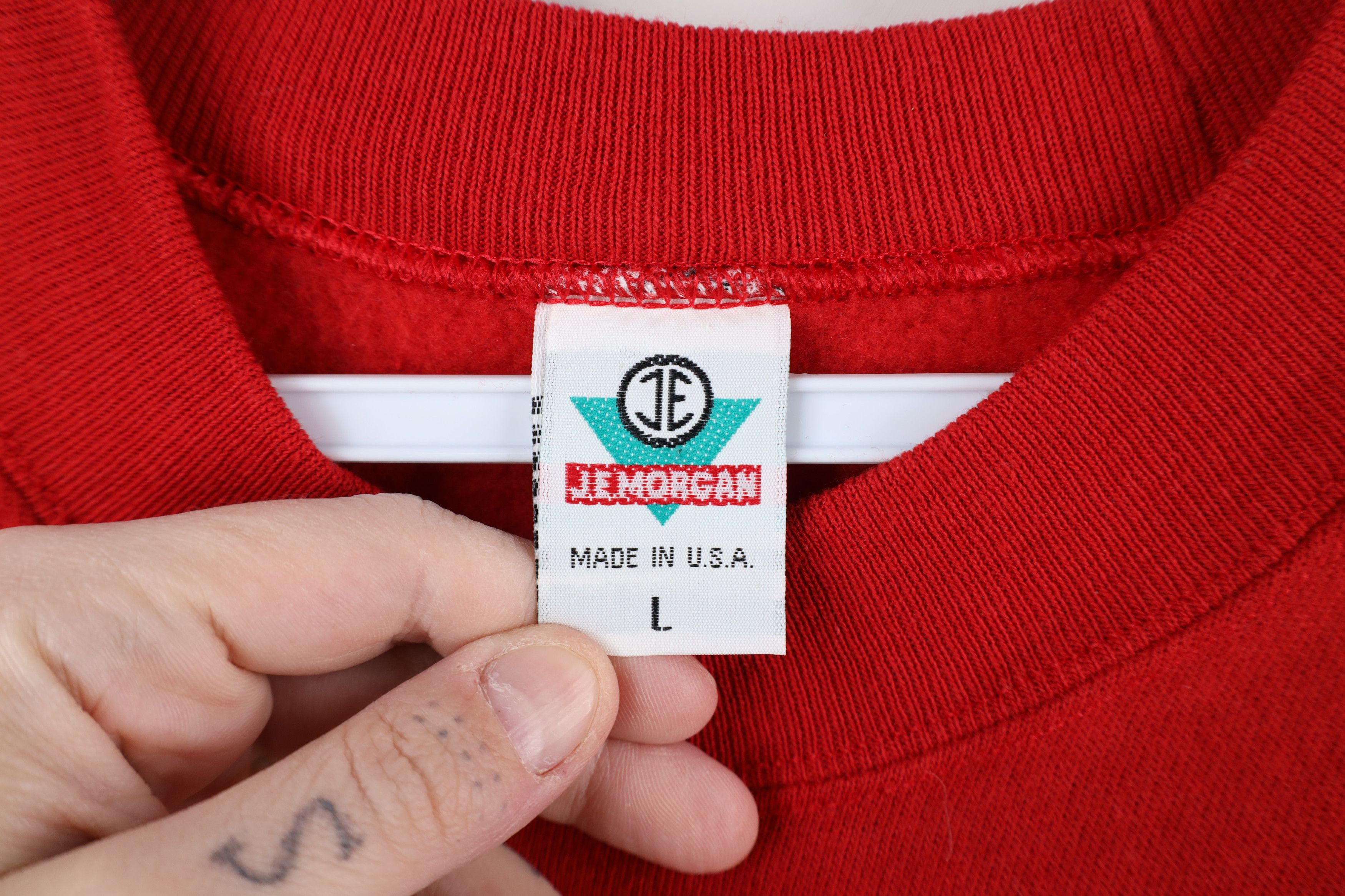Vintage Vintage 90s Streetwear Blank Crewneck Sweatshirt Red USA Size US L / EU 52-54 / 3 - 4 Thumbnail