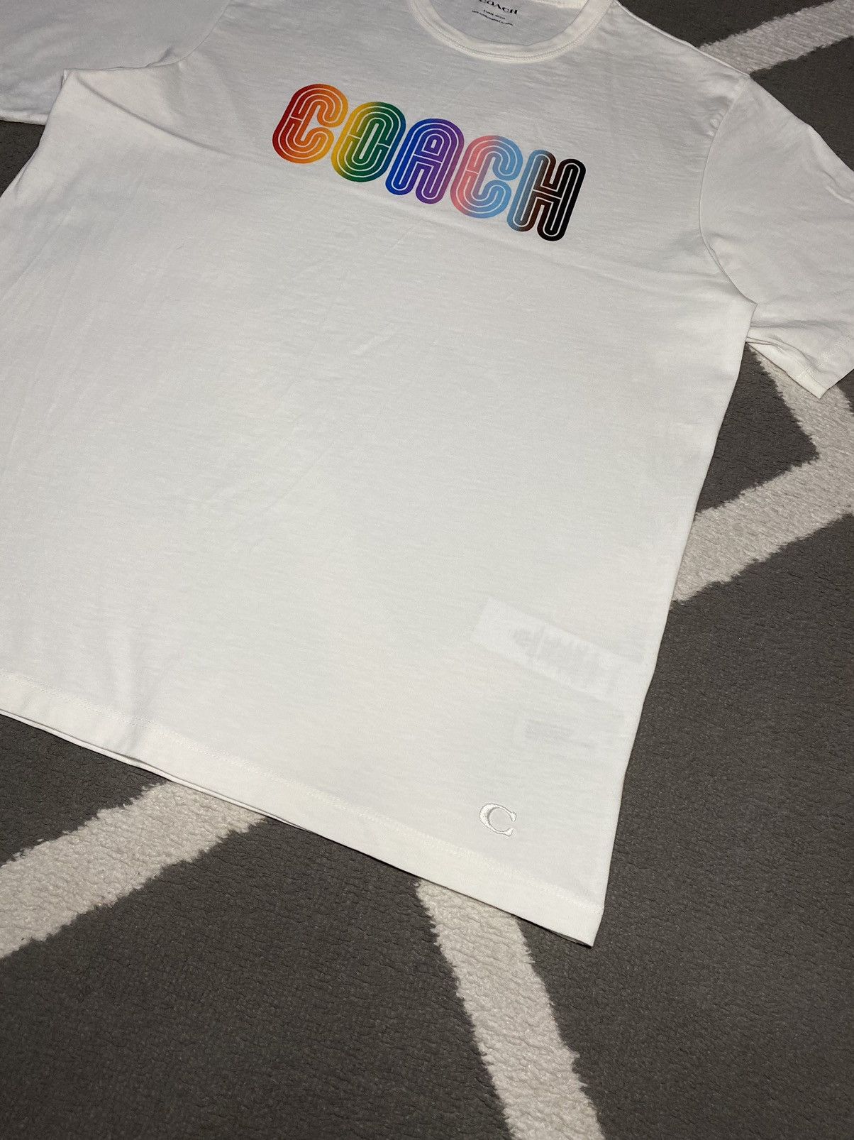 Coach × Designer Men’s Coach Rainbow Signature T-shirt tee Size US XL / EU 56 / 4 - 4 Thumbnail