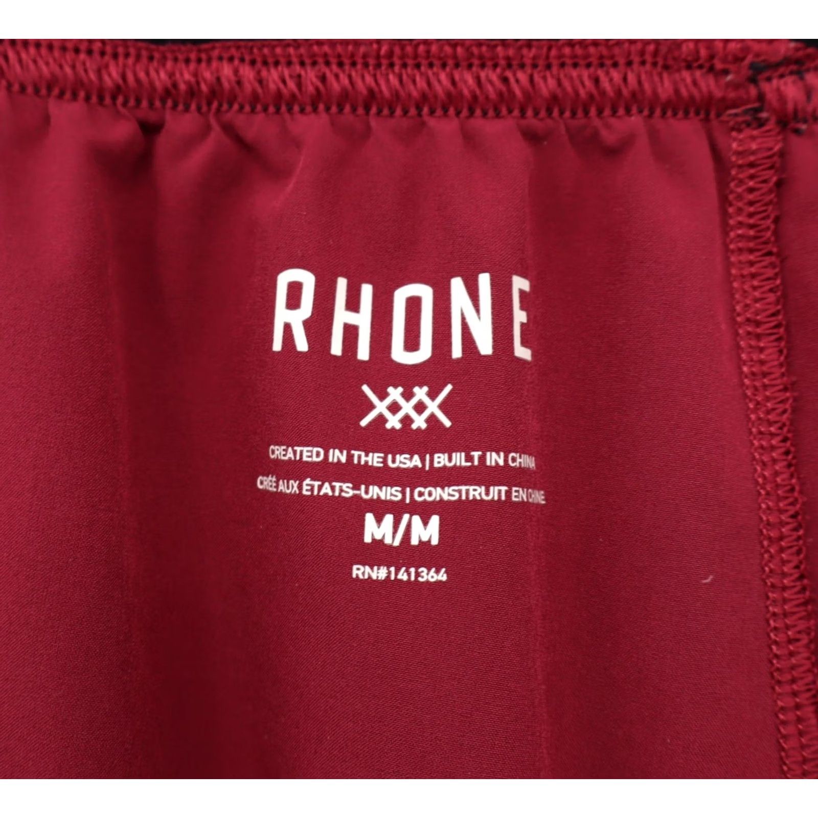 Rhone Rhone Mako Gym Athleisure Shorts Burgundy M Mens Sz M Drawstring Pockets 7" Inseam Athletic Cross Training Running Jogging Size US 31 - 3 Thumbnail