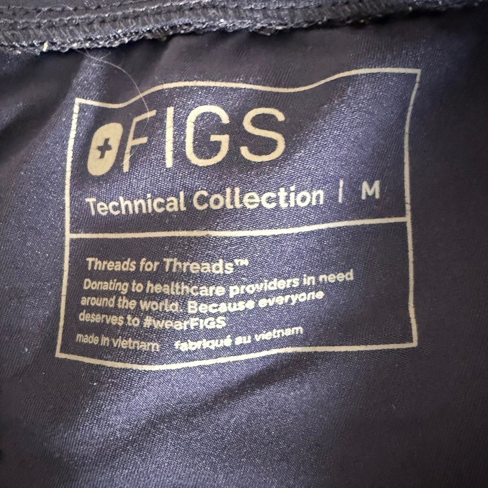 Other FIGS Zamora Jogger Scrub Pant Women Medium Navy Blue Stretch Size 31" - 2 Thumbnail