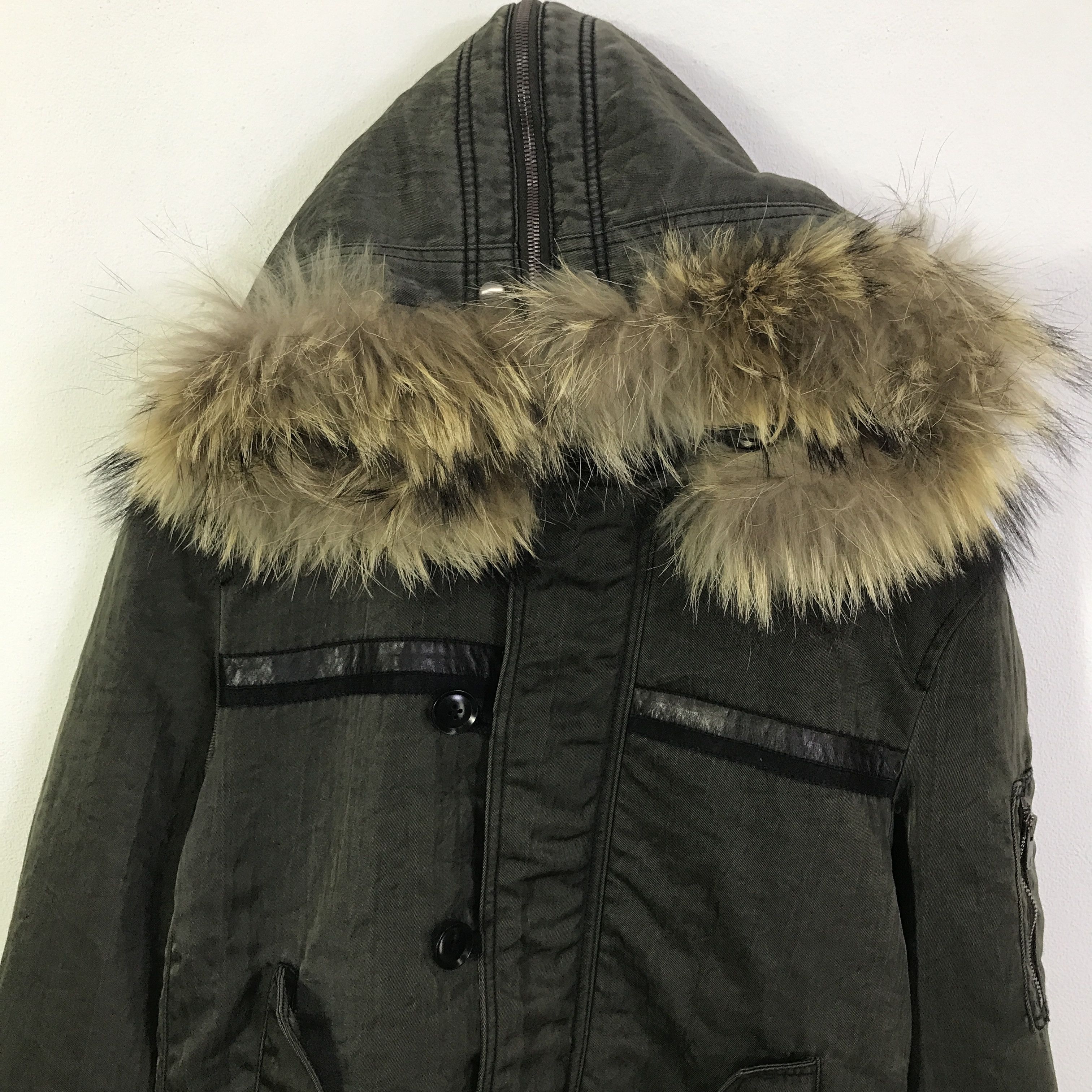 ABAHOUSE y2k Abahouse Fur Hoodie Bomber Jacket K124B14 Size US M / EU 48-50 / 2 - 2 Thumbnail