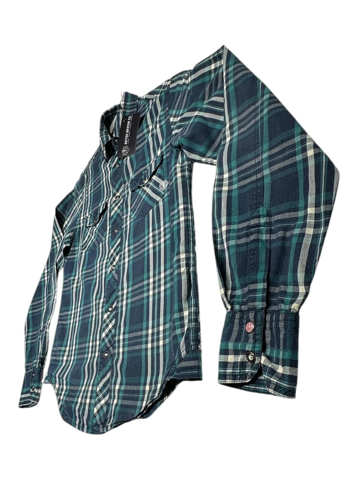 Element Element Shirt Men's UK Size XS Blue Plaid Pocket Embroidered Size US XS / EU 42 / 0 - 4 Thumbnail