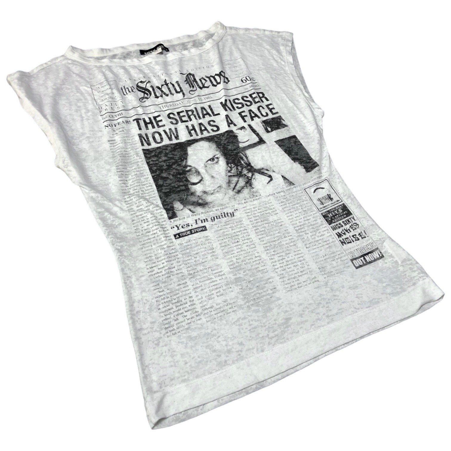 Miss Sixty The Miss Sixty Gazette Newspaper Tee Size ONE SIZE - 2 Thumbnail