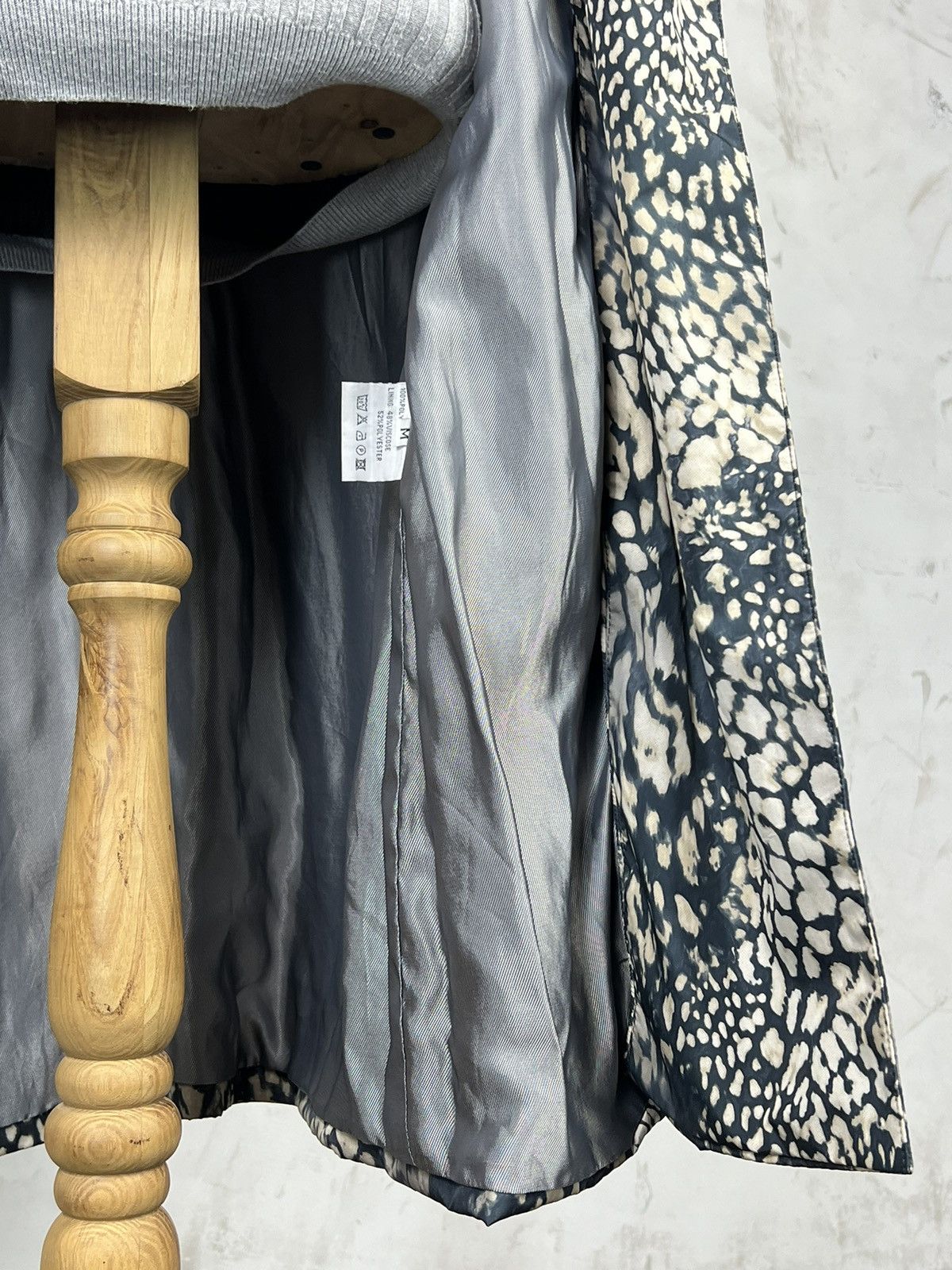Balmain Vintage Balmain Animal Print Trench Coat Jacket Size M - L Size M / US 6-8 / IT 42-44 - 9 Thumbnail