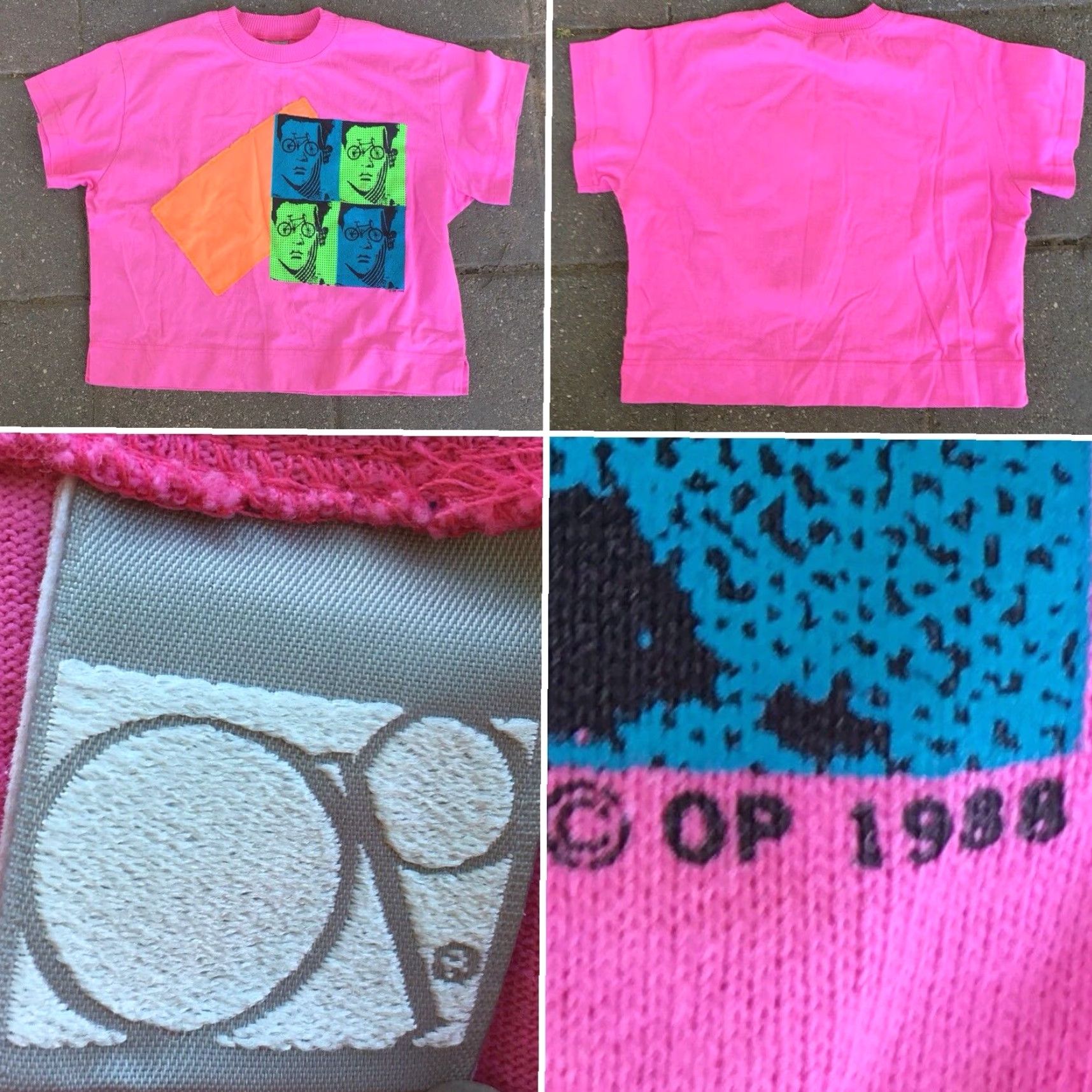 Ocean Pacific Vintage Ocean Pacific 80s Pink Neon Bicycle Face Graphic Crop T-Shirt M Womens Size M / US 6-8 / IT 42-44 - 5 Thumbnail