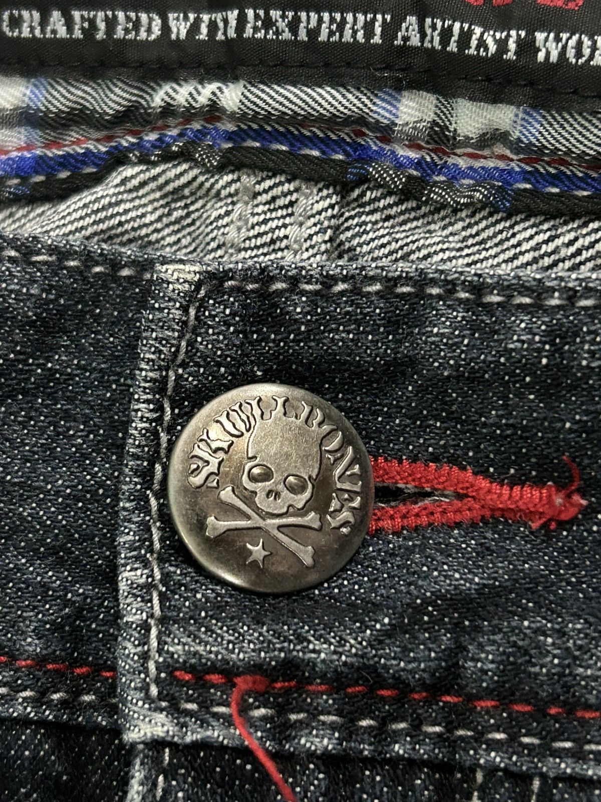 Japanese Brand Jack Serika Japanese Grunge Cracked Washed Crazy Streak Fade Size US 34 / EU 50 - 13 Thumbnail