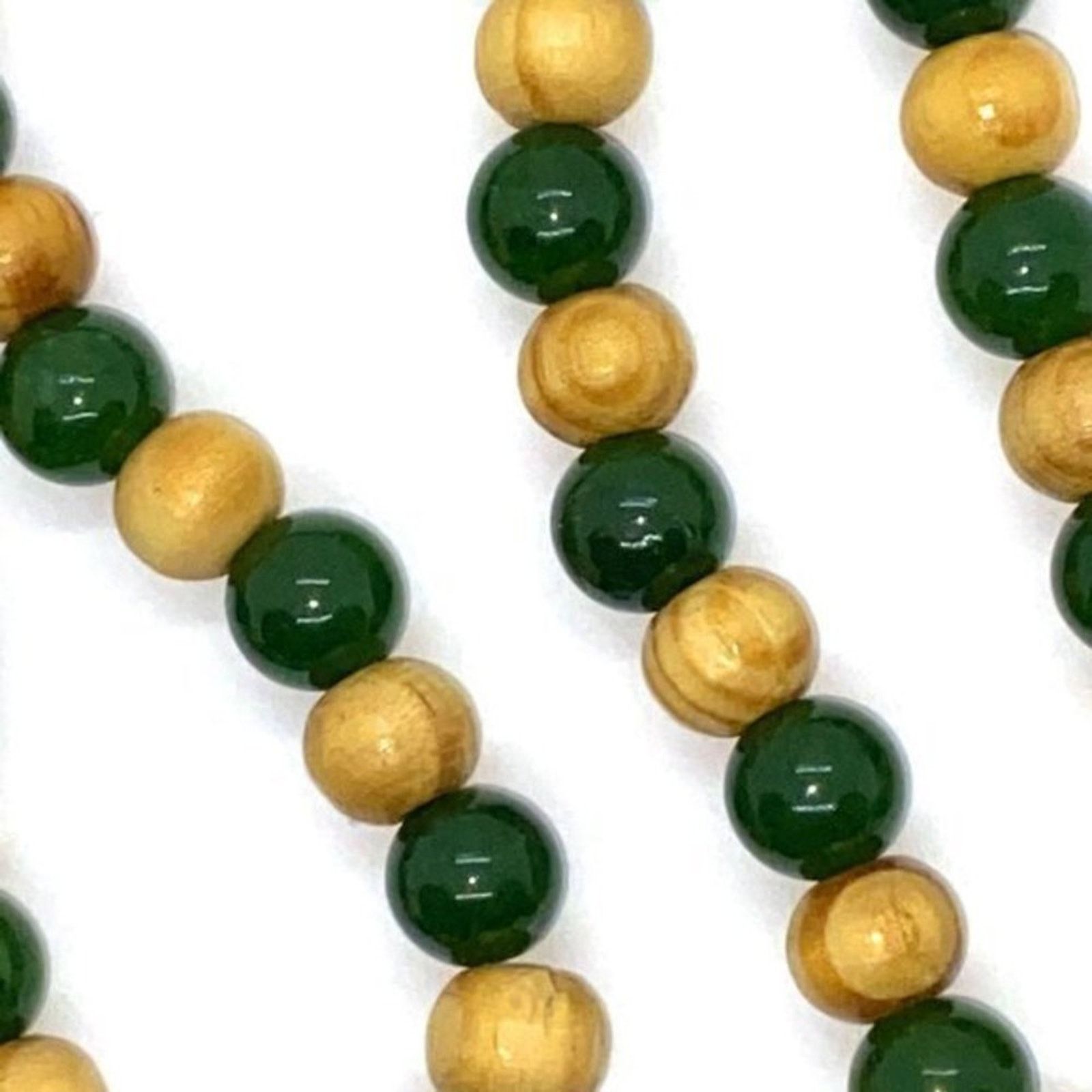 Handmade Handmade Beaded Wood & Green Elephant Necklace Size ONE SIZE - 6 Thumbnail