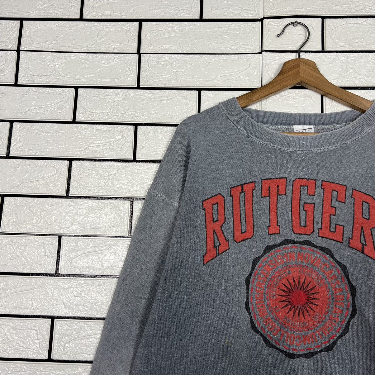 Vintage 90's RUTGERS UNIVERSITY Big Logo Sweatshirt #4171-C191 Size US L / EU 52-54 / 3 - 4 Thumbnail