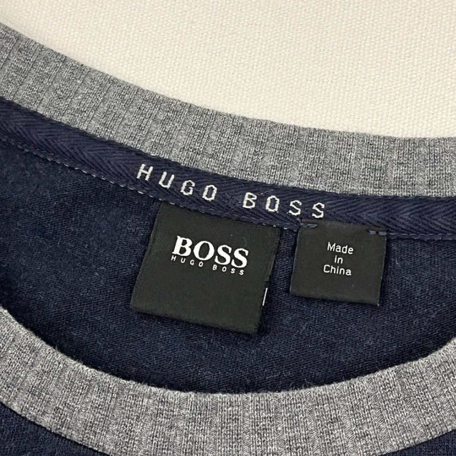 Hugo Boss HUGO BOSS Sweater Mens L Blue Gray Cotton Blend Stretch Crewneck Pullover Preppy Size US L / EU 52-54 / 3 - 4 Thumbnail