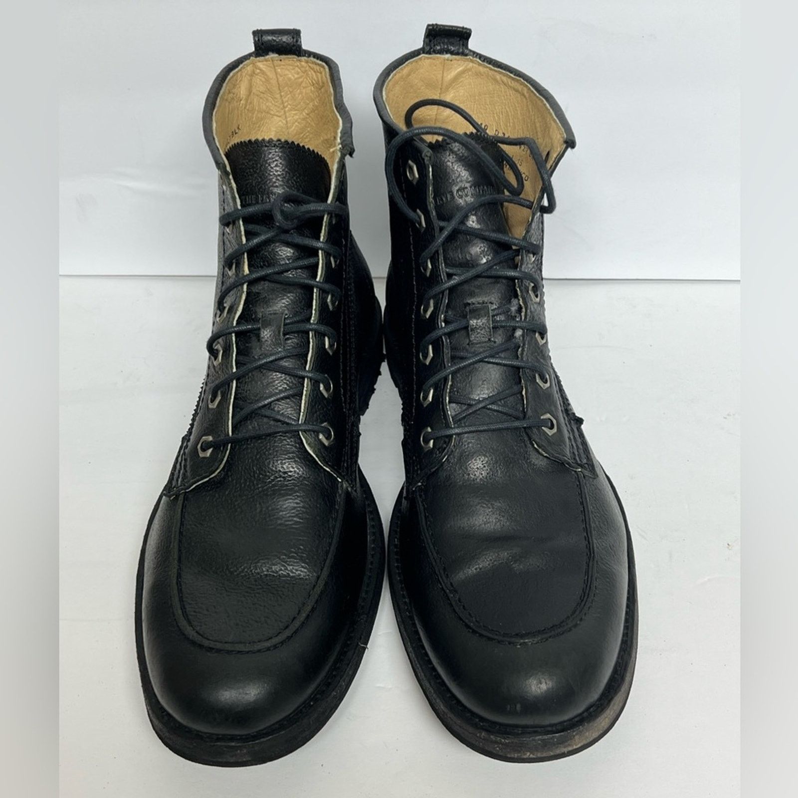 Frye Frye Ankle Boots Mens 10 D Black Leather Combat Size US 10 / EU 43 - 3 Thumbnail