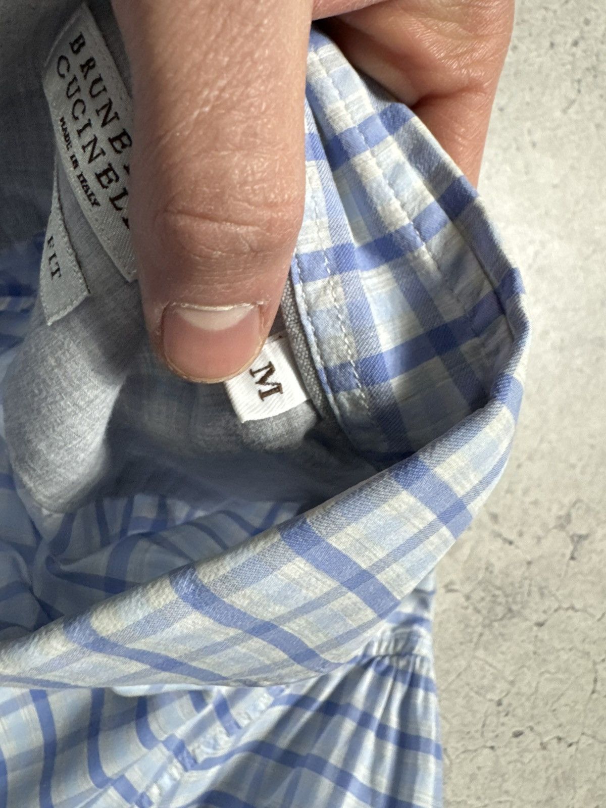Brunello Cucinelli Brunello Cucinelli Check Button Up Luxury Shirt Size M Size US M / EU 48-50 / 2 - 7 Thumbnail
