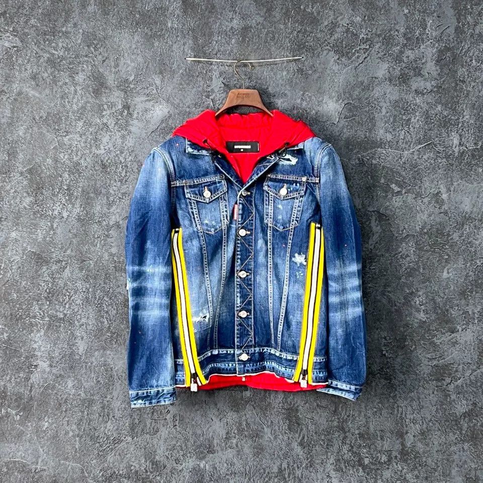 Dsquared2 Dsquared2 Denim Cotton Red Light Jacket m Men Size US M / EU 48-50 / 2 - 1 Thumbnail