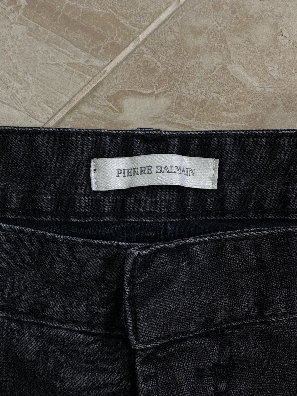 Balmain Balmain Washed Grey Denim Skinny Biker Jeans Size 36" / US 14 / IT 50 - 16 Thumbnail