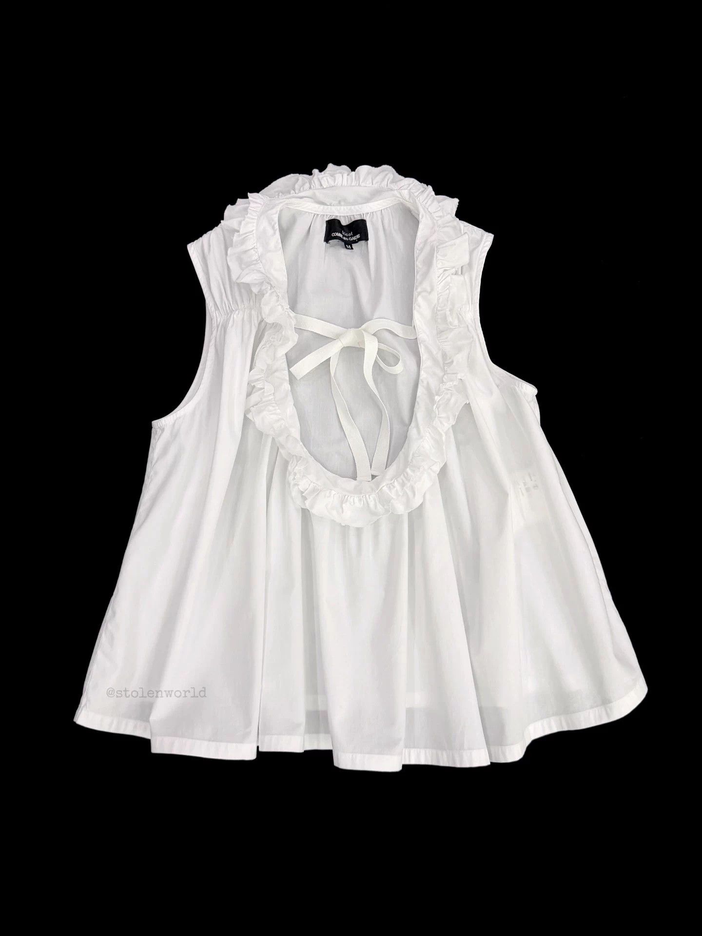 Comme des Garcons Comme des Garcons Lace Bow Front Oversized Tank Top Size M / US 6-8 / IT 42-44 - 1 Thumbnail