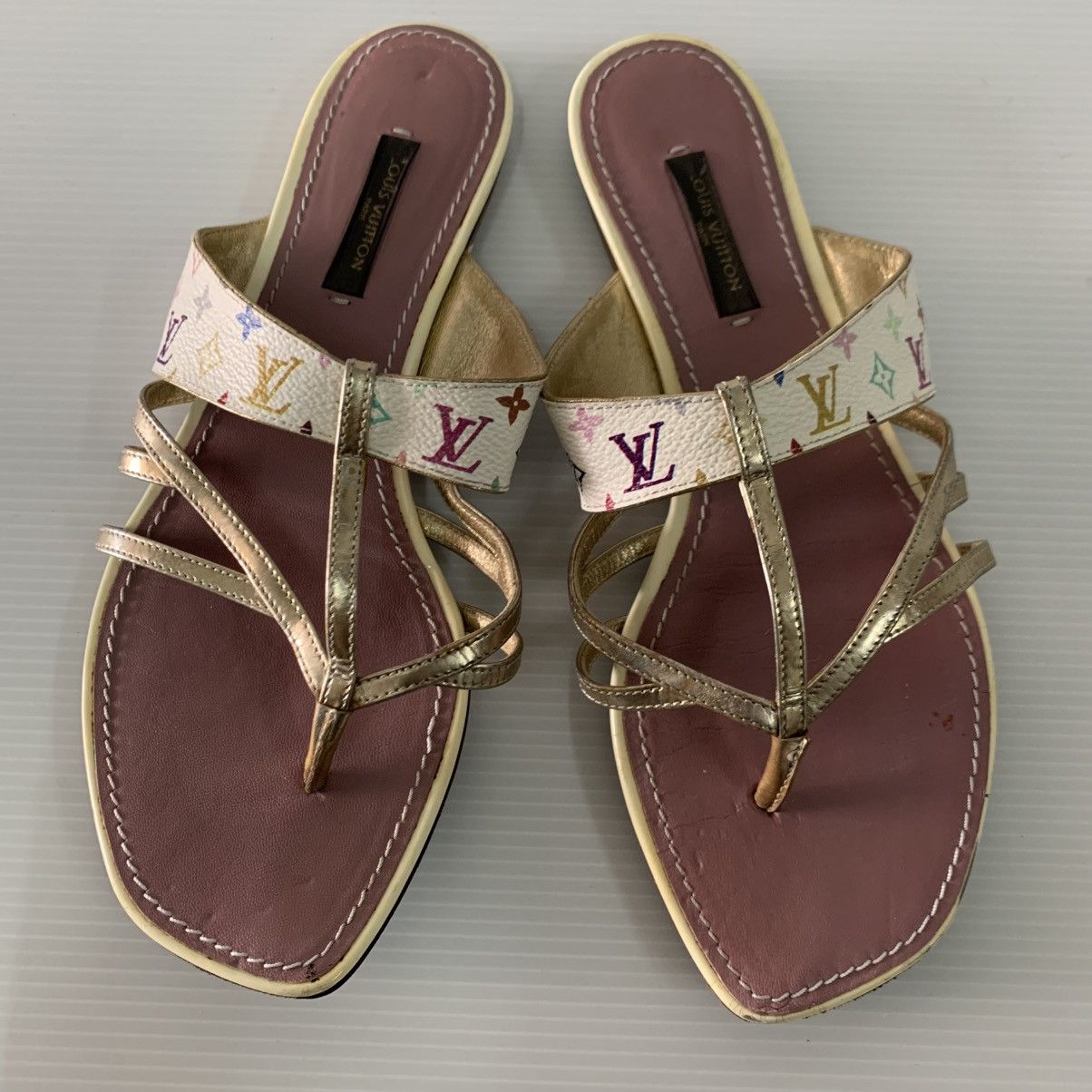 Louis Vuitton Louis Vuitton Multicolor Sandals Shoes Size US 6.5 / IT 36.5 - 1 Thumbnail