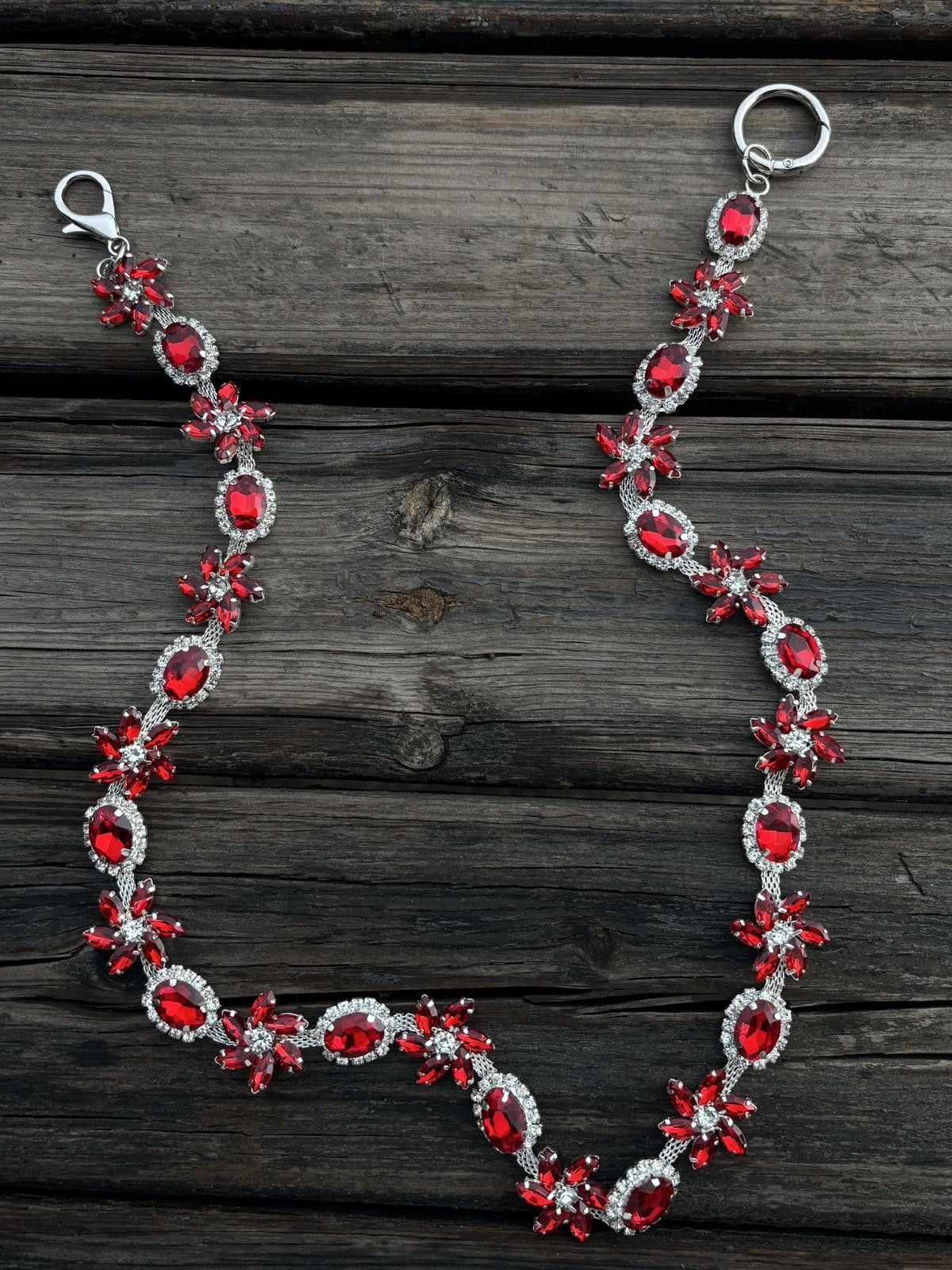 Jewelry Pigeon Blood Ruby Pants Chain, Wallet Chain Size ONE SIZE - 5 Thumbnail