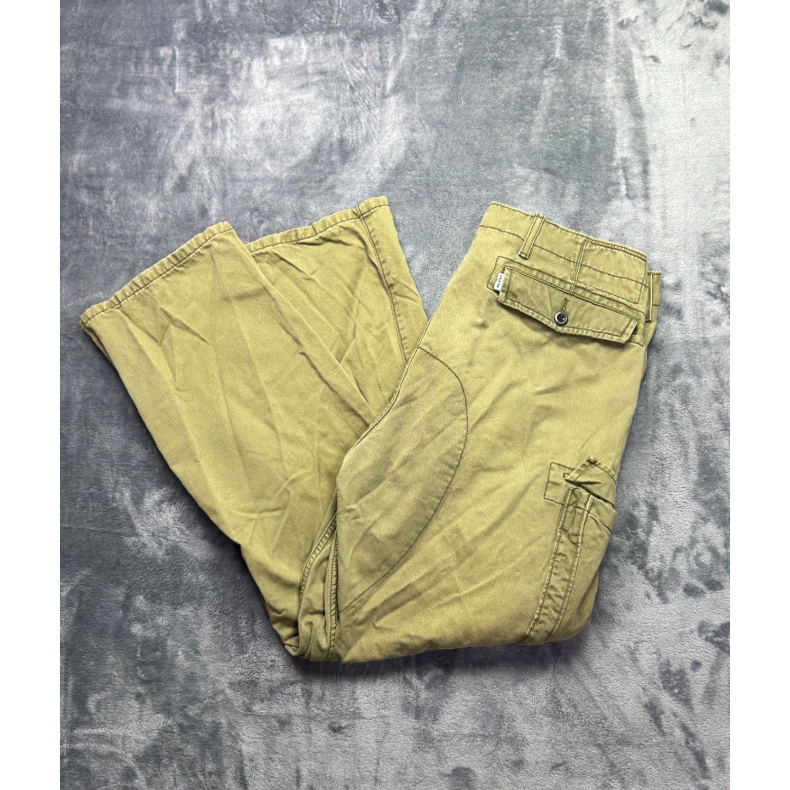 Levi's Levis Cargo Pants Mens Olive Green Cotton 38x30 Relaxed Straight 500 Series Utility Size US 38 / EU 54 - 2 Thumbnail