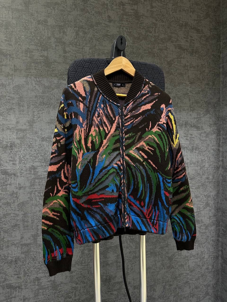 Vintage Vintage Ivko Full Zip Floral Cardigan Wool Sweater Size US M / EU 48-50 / 2 - 7 Thumbnail