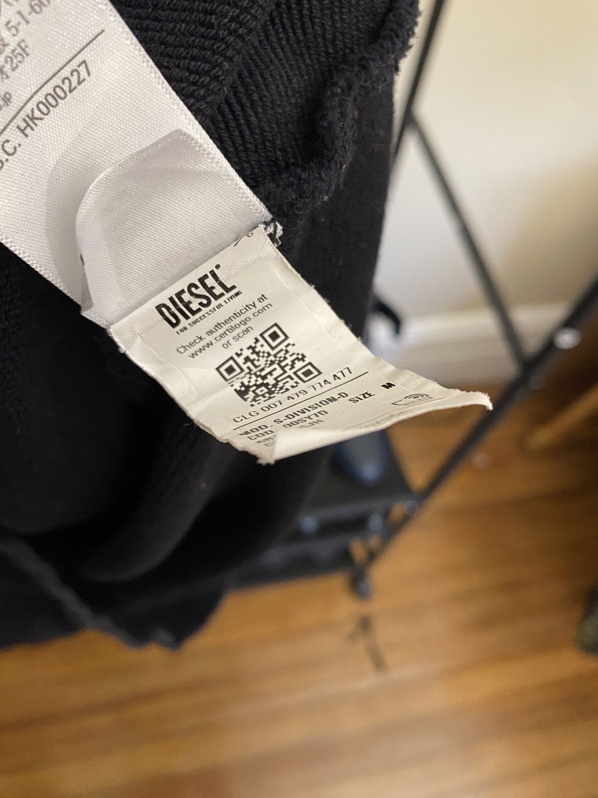Diesel Diesel Black S-Division-D Sweatshirt Size US M / EU 48-50 / 2 - 4 Thumbnail