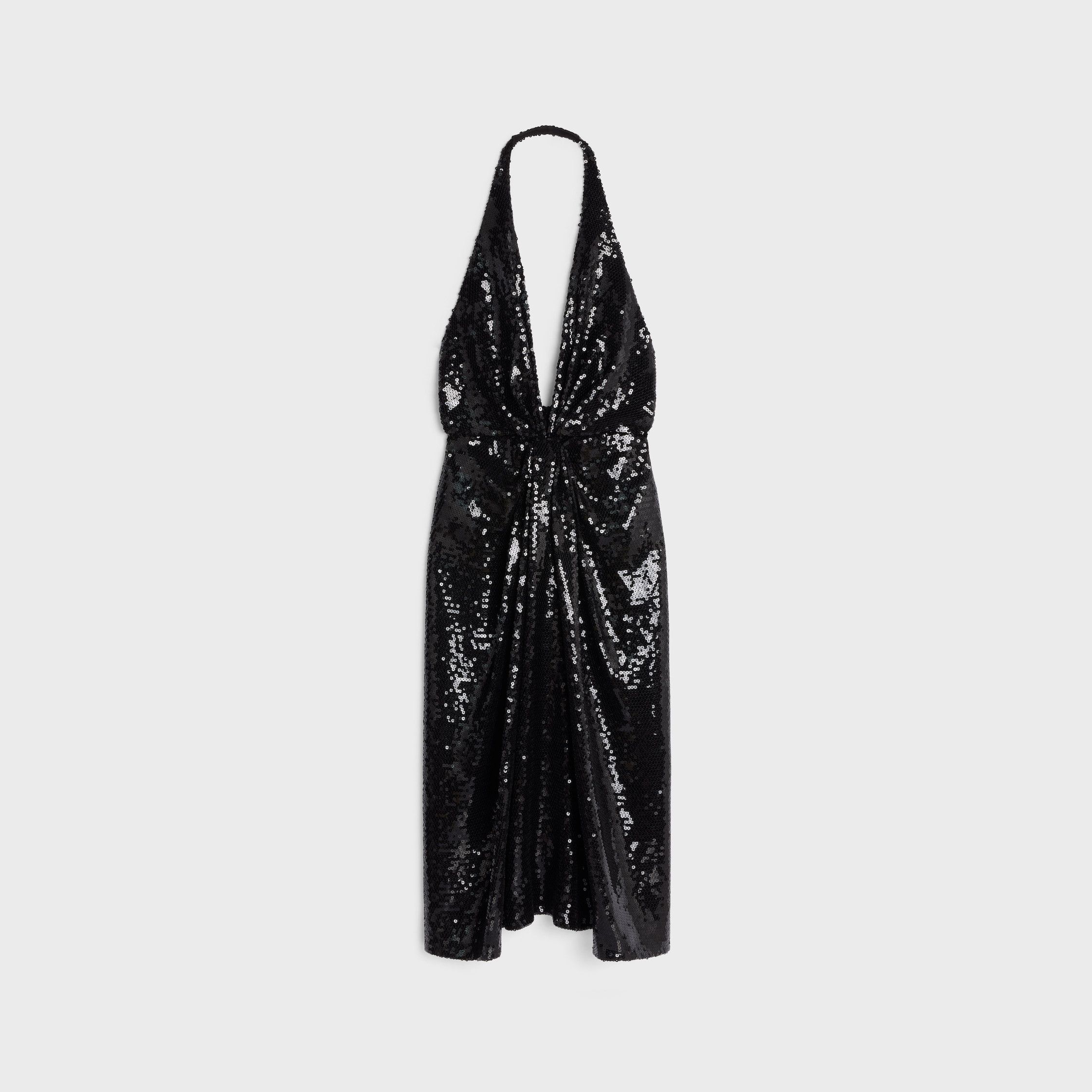 Celine EMBROIDERED BUTTERFLY DRESS IN SILK MUSLIN black Size L / US 10 / IT 46 - 1 Thumbnail