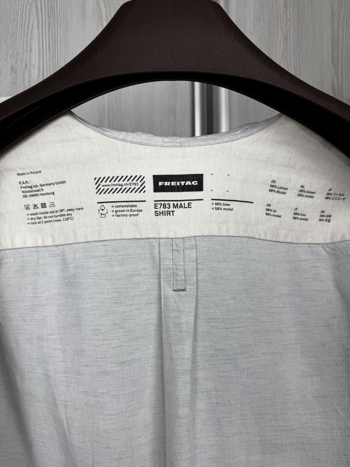 Freitag Freitag Light Grey Linen Modal E783 Mens Shirt Size US L / EU 52-54 / 3 - 10 Thumbnail