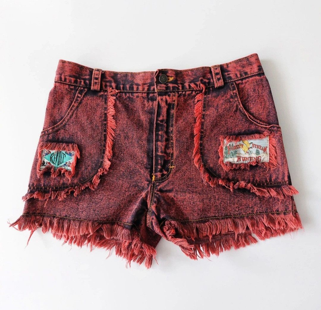 Bugle Boy Bugle Boy red acid wash shorts Size 28" / US 6 / IT 42 - 4 Thumbnail