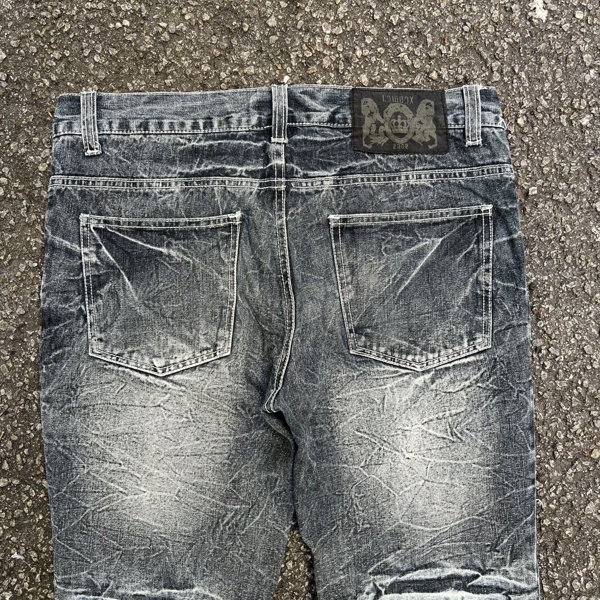 Japanese Brand Low Box Distressed Boro Acid Wash Slim Straight Jeans Punk Size US 32 / EU 48 - 12 Thumbnail