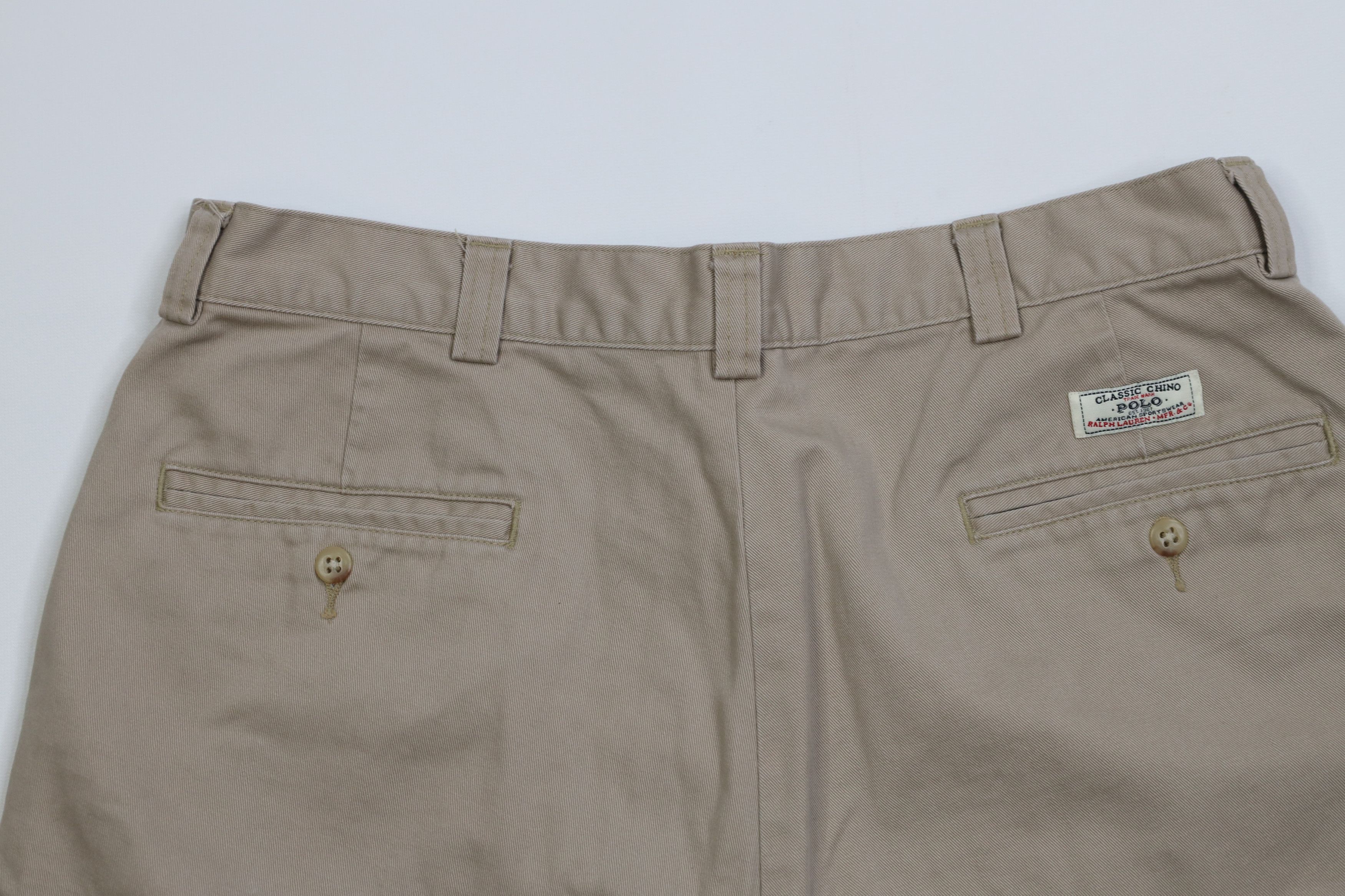 Ralph Lauren Vintage 90s Ralph Lauren Knee Philip Chino Shorts Beige Size US 32 / EU 48 - 10 Thumbnail