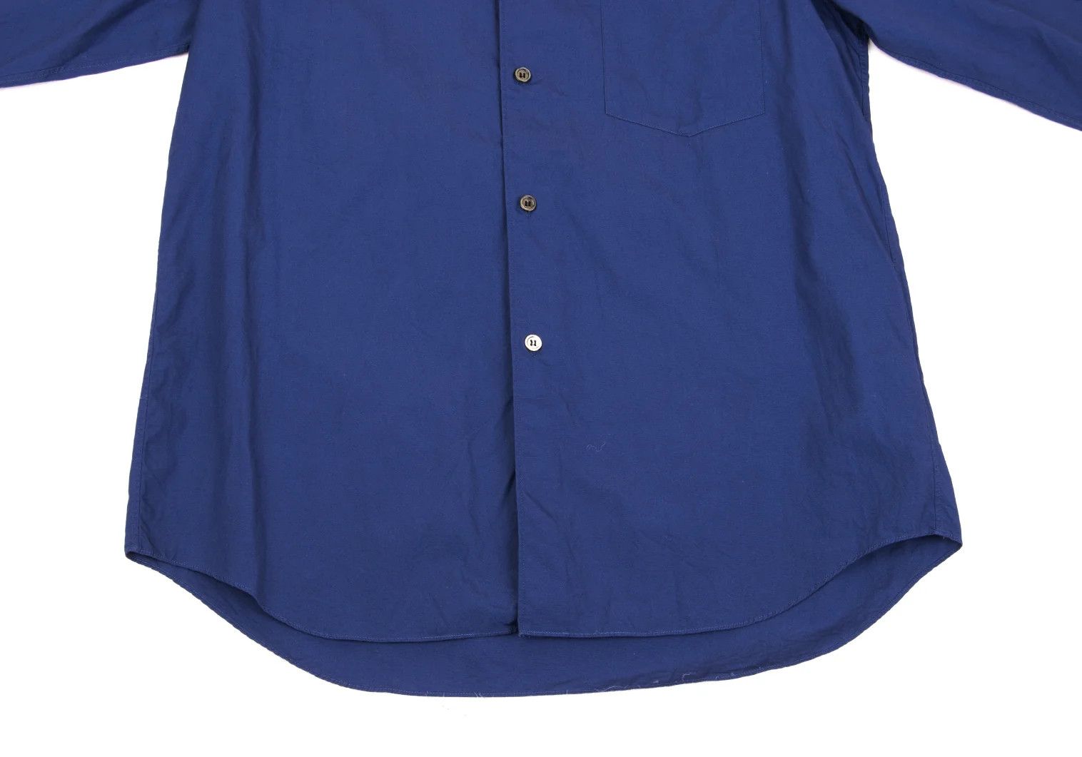 Comme des Garcons Homme Plus Cotton Regular Collar Long Sleeve Shirt Blue S Size US S / EU 44-46 / 1 - 10 Thumbnail