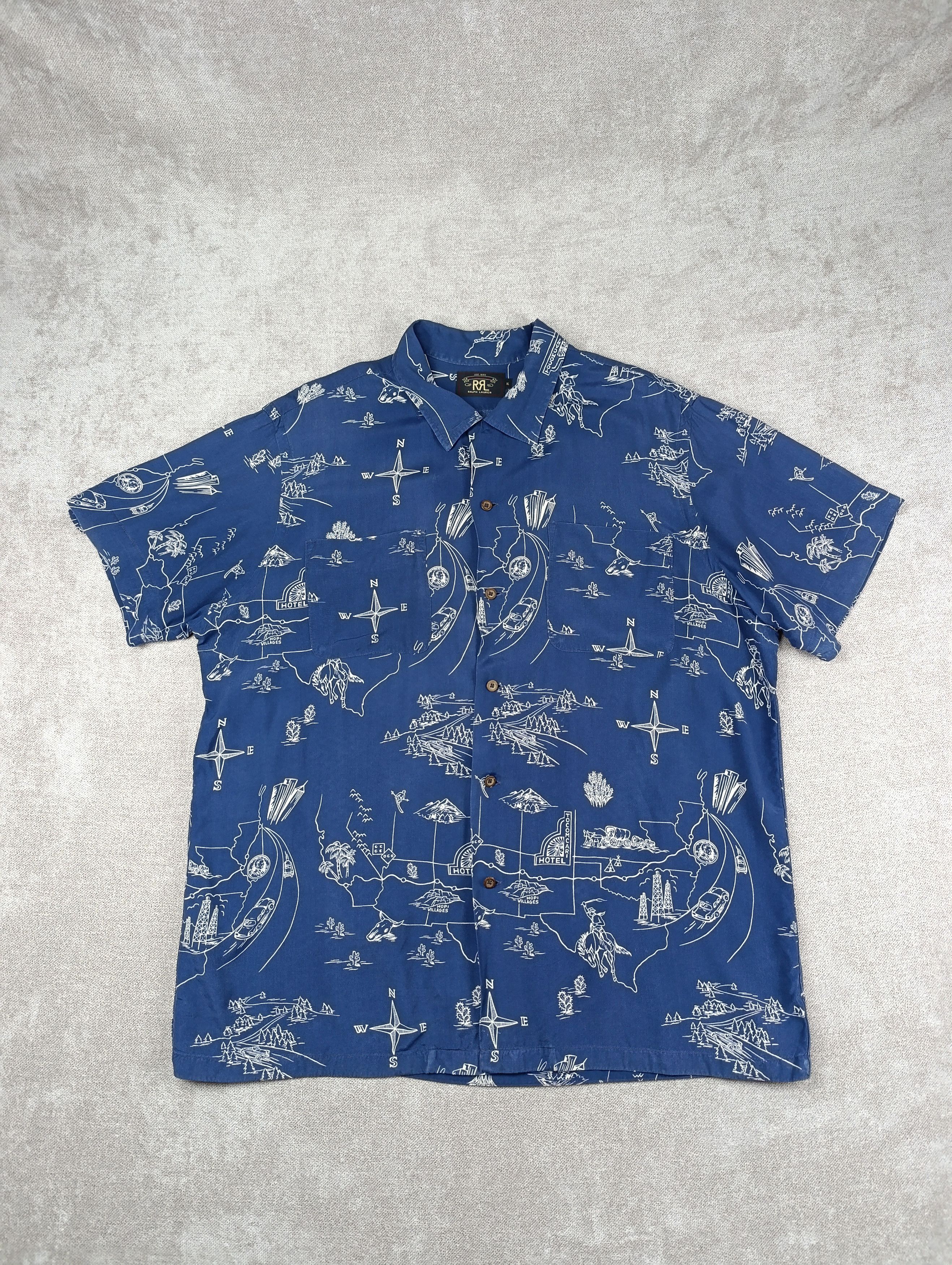 RRL Ralph Lauren Double RR Mens Camp Short Sleeve Shirt