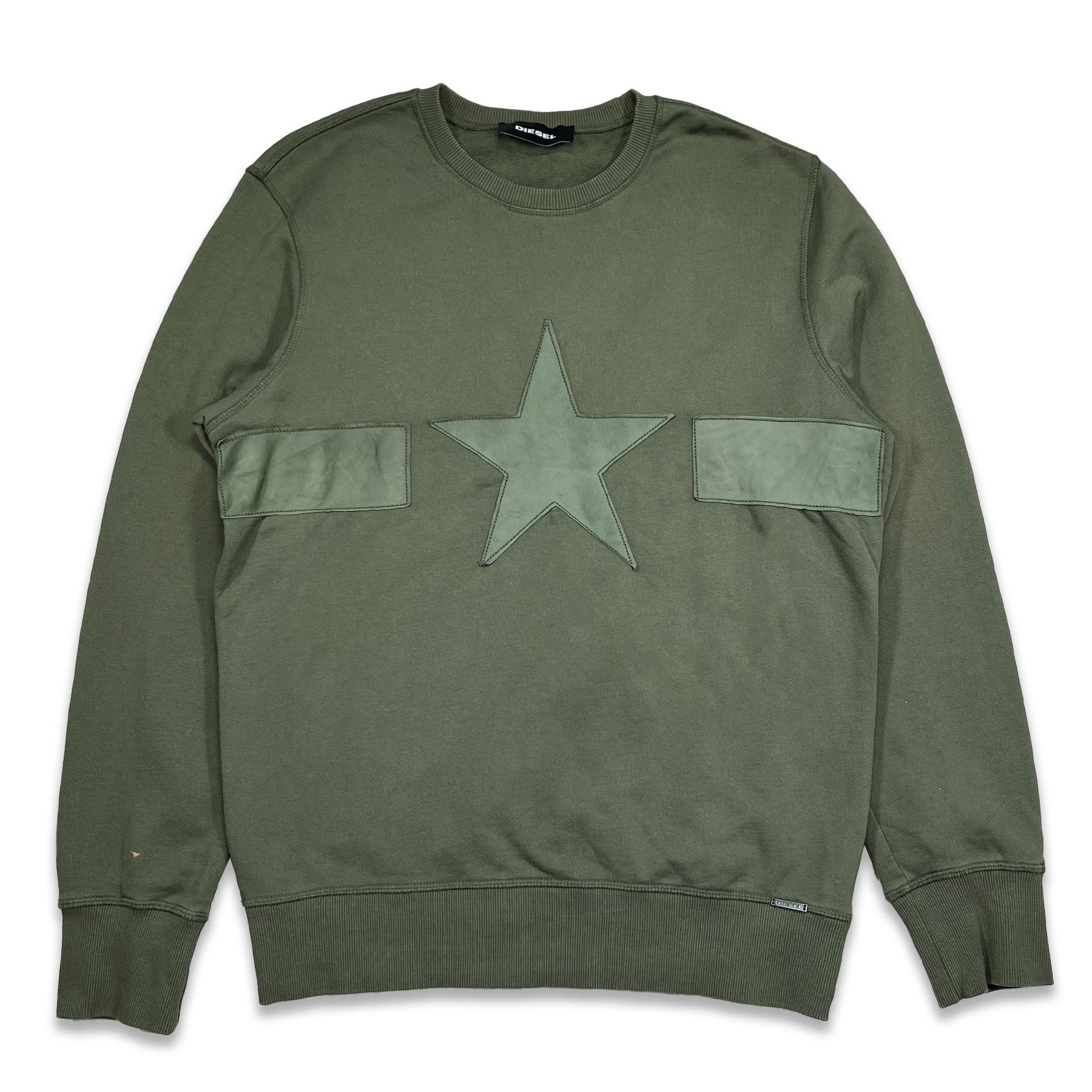 Diesel Archive Diesel Sweatshirt With Leather Star • M size Size US M / EU 48-50 / 2 - 2 Thumbnail