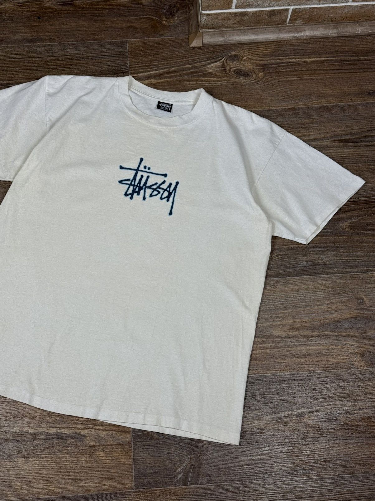 Stussy Vintage 90's Stussy Big Logo Made in USA Single Stitch Shirt Size US XL / EU 56 / 4 - 4 Thumbnail