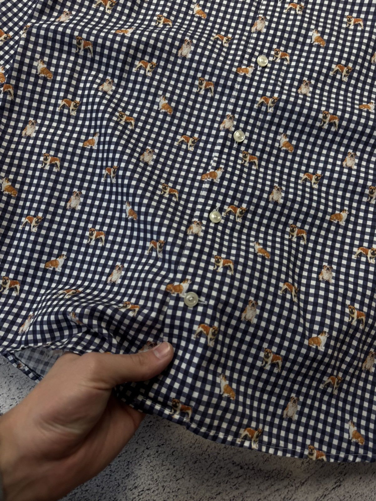 Eton ETON Mens Button Down Monogram Mops Slim Long Sleeve Shirt Size US M / EU 48-50 / 2 - 12 Thumbnail